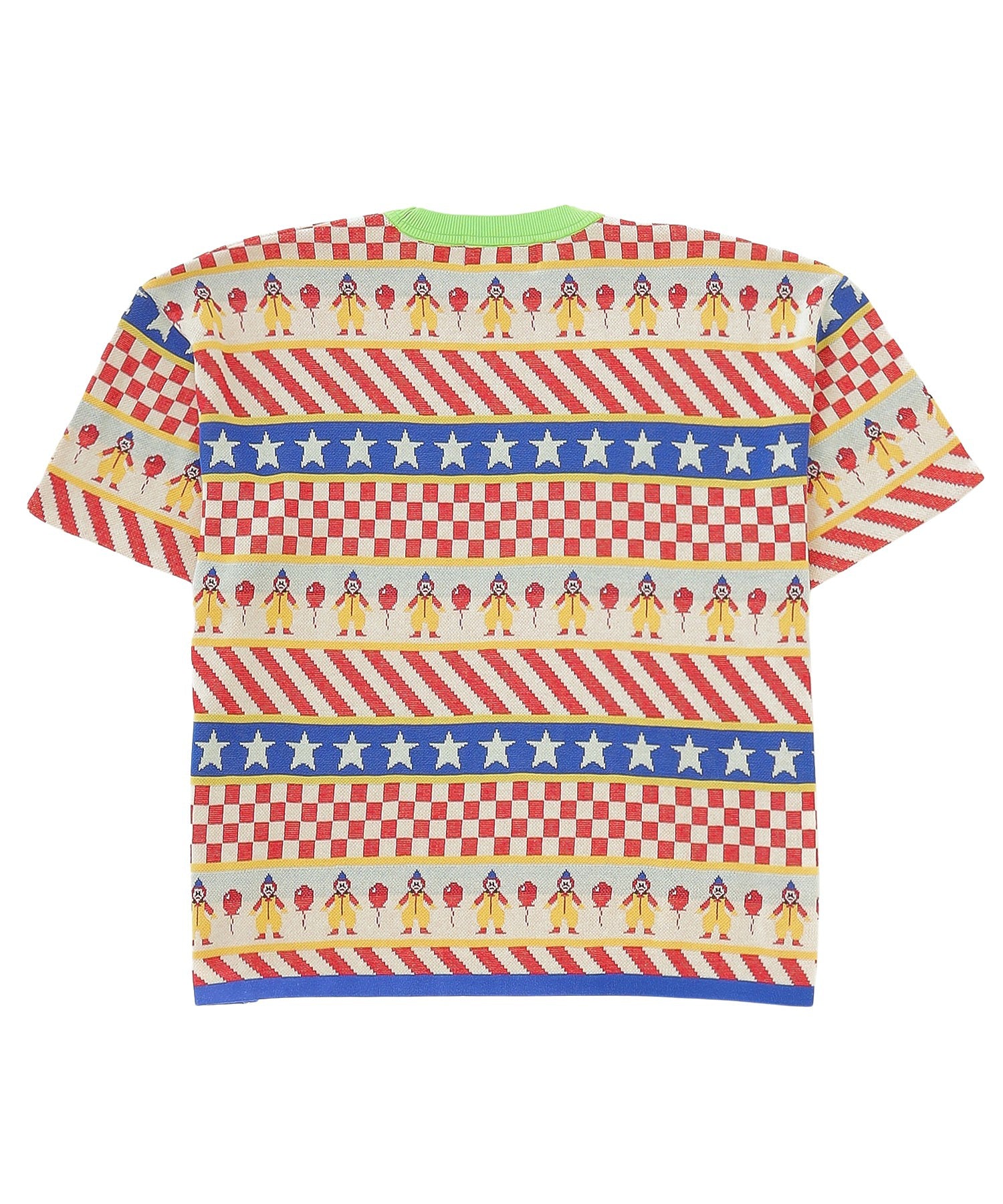 gimcontext/ジム コンテキスト/Clown Circus Border Half Sleeve Knit-T/25105020