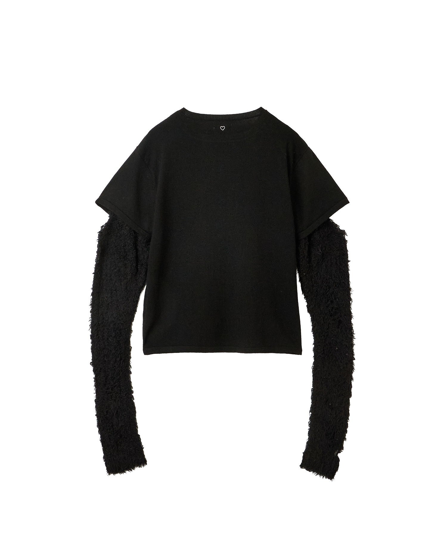 BASICKS/DAMAGED LAYER KNIT TOP