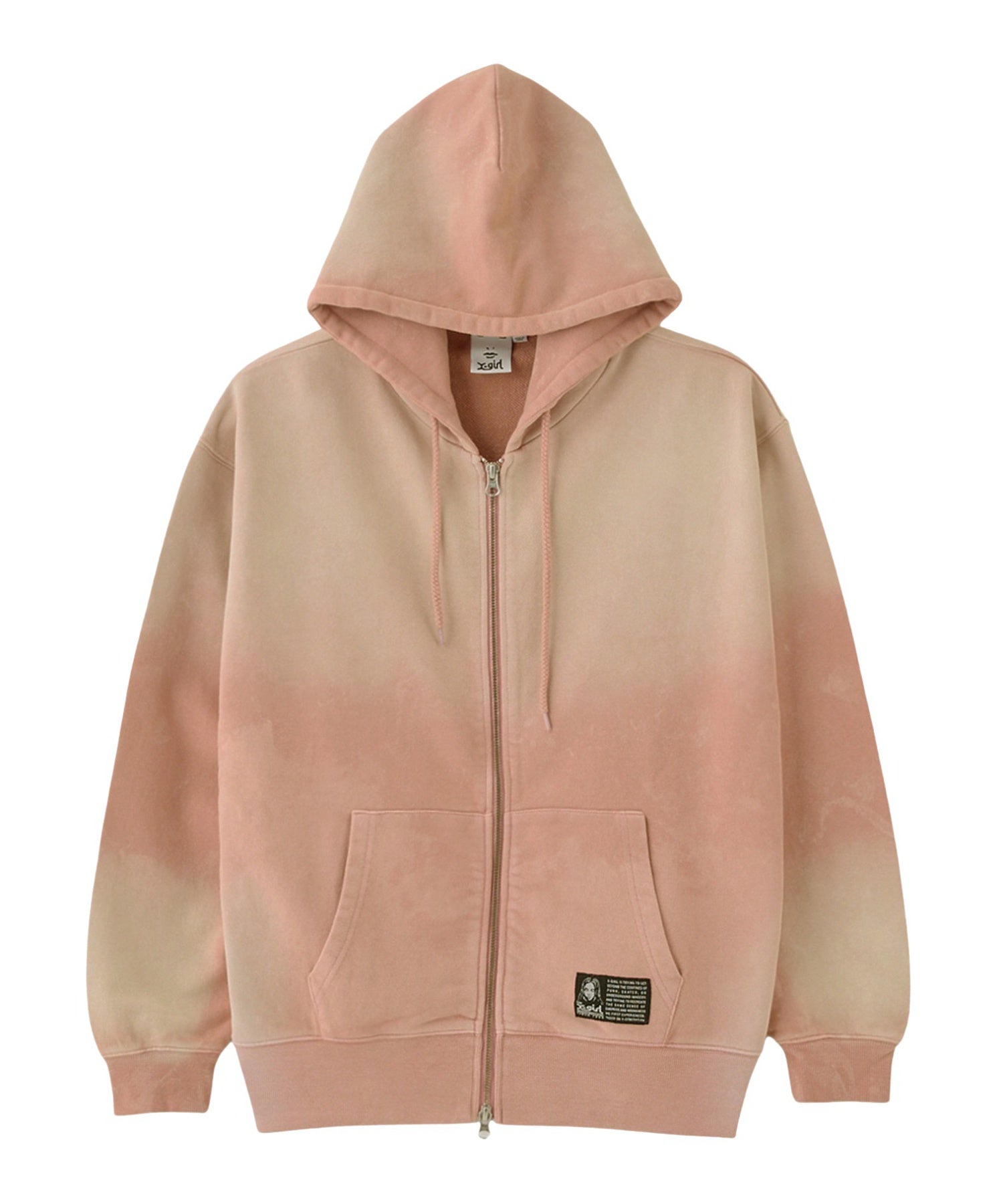 OVERDYED ZIP UP SWEAT HOODIE