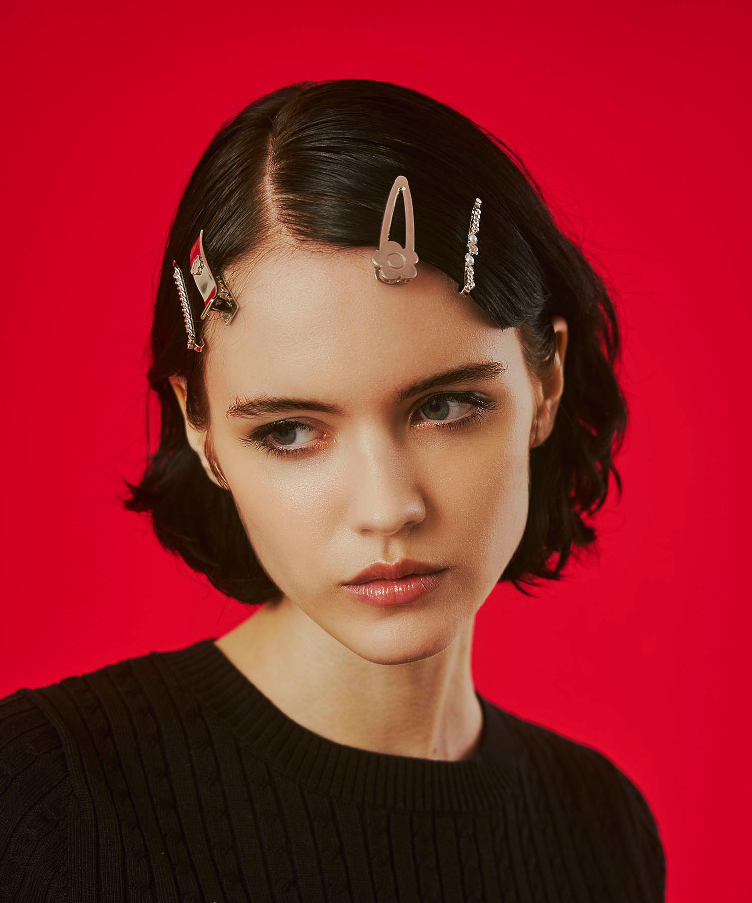 MARY QUANT/METAL CHAIN HAIR PIN SET