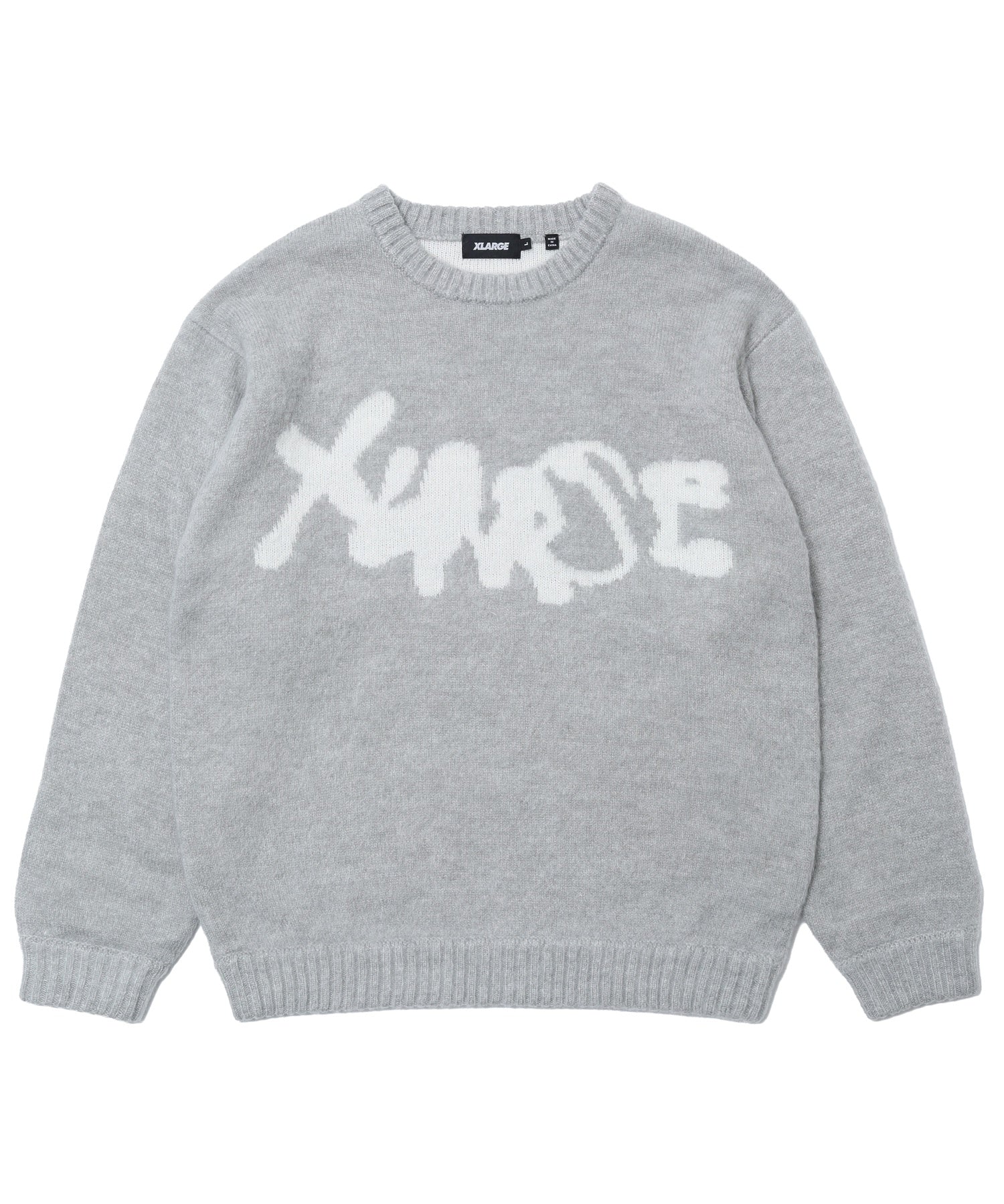 FLUID LETTERING CREW SWEATER