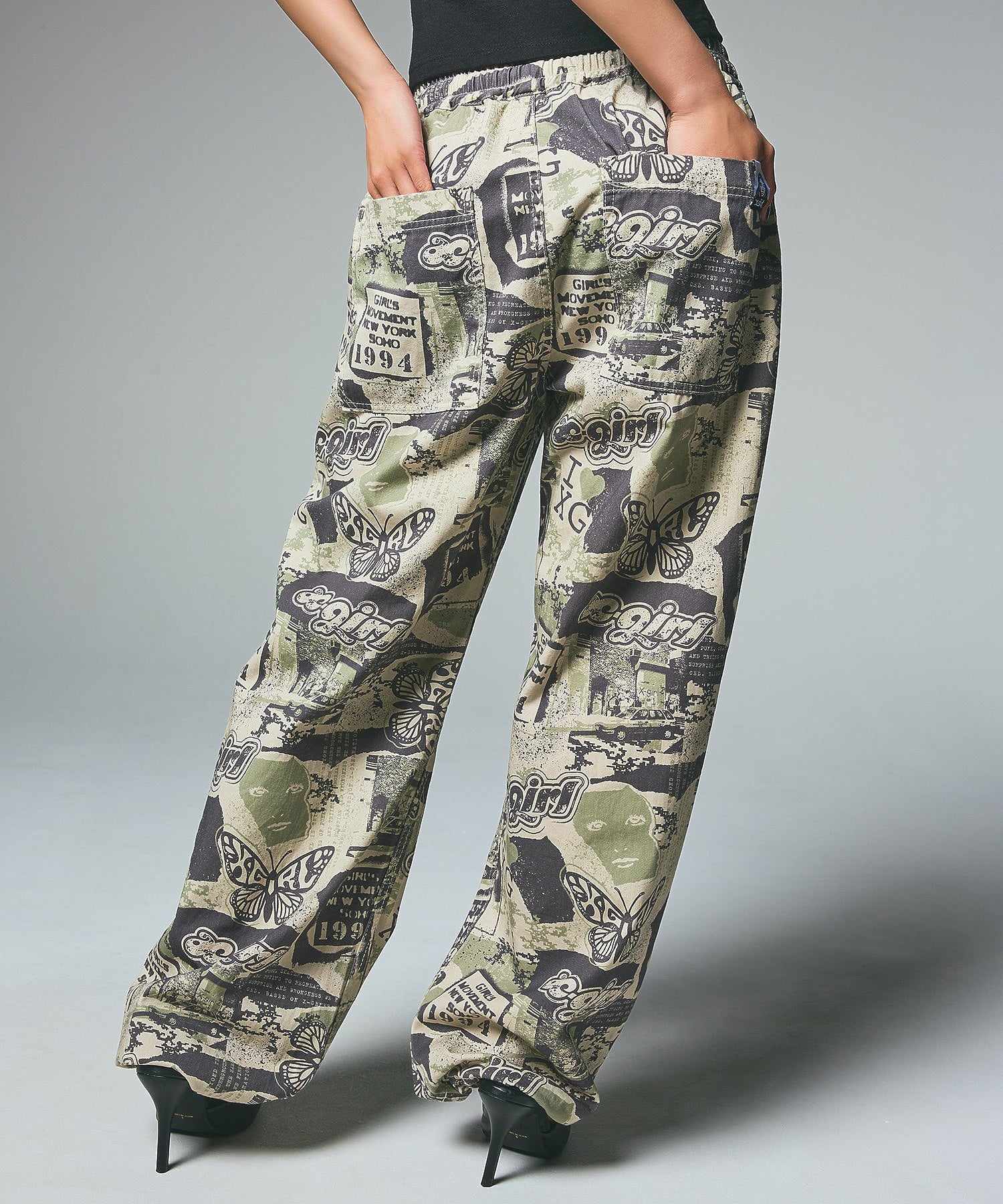 FACE LABEL EASY PANTS