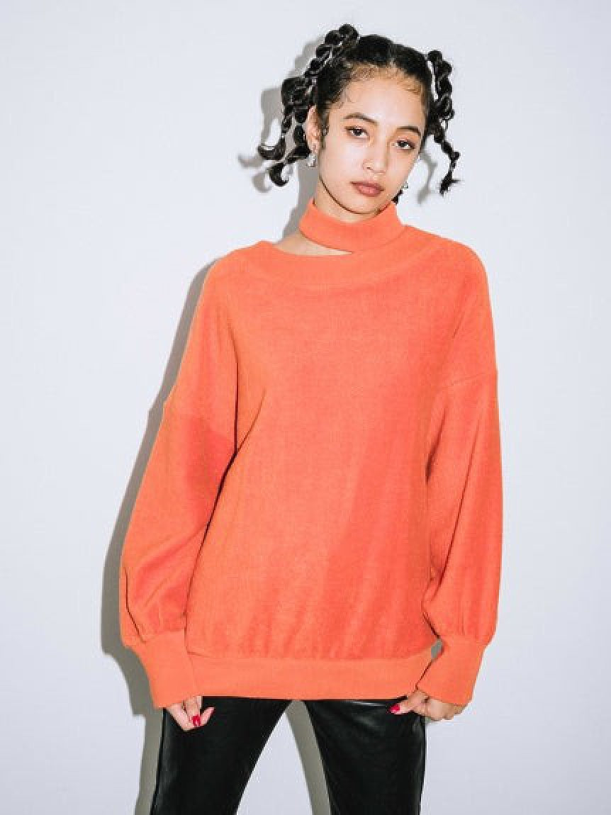 DISTRESSED COLLAR TOP X-girl