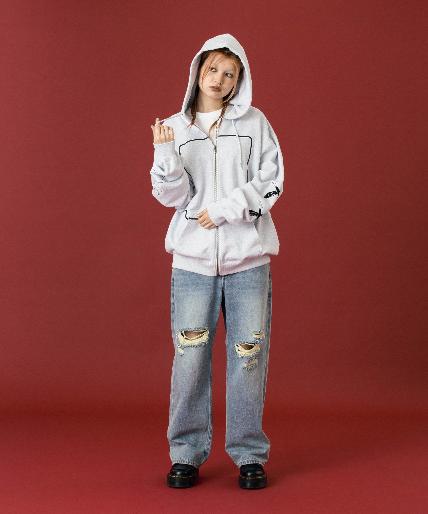 SPEED ZIP UP HOODED SWEATSHIRT