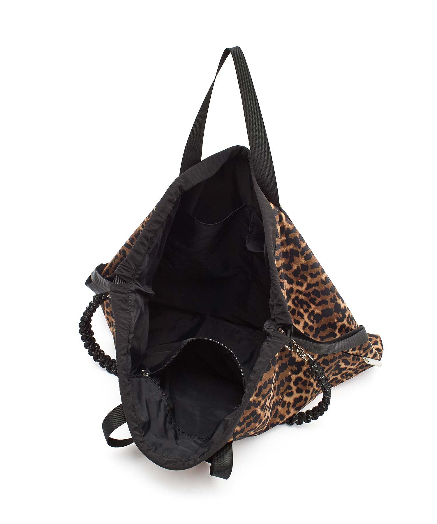 CONTROL FREAK/NYLON 3WAY SQUARE TOTE LEOPARD