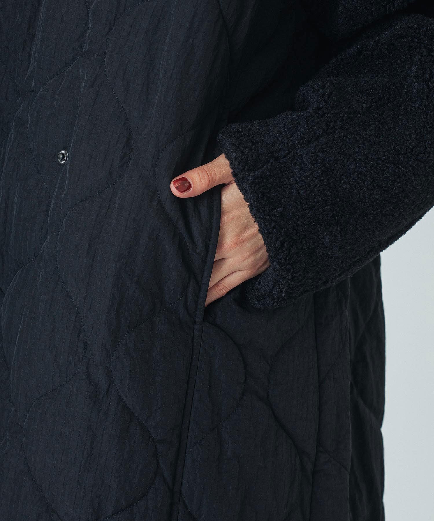 CREOLME/QUILTED LONG COAT