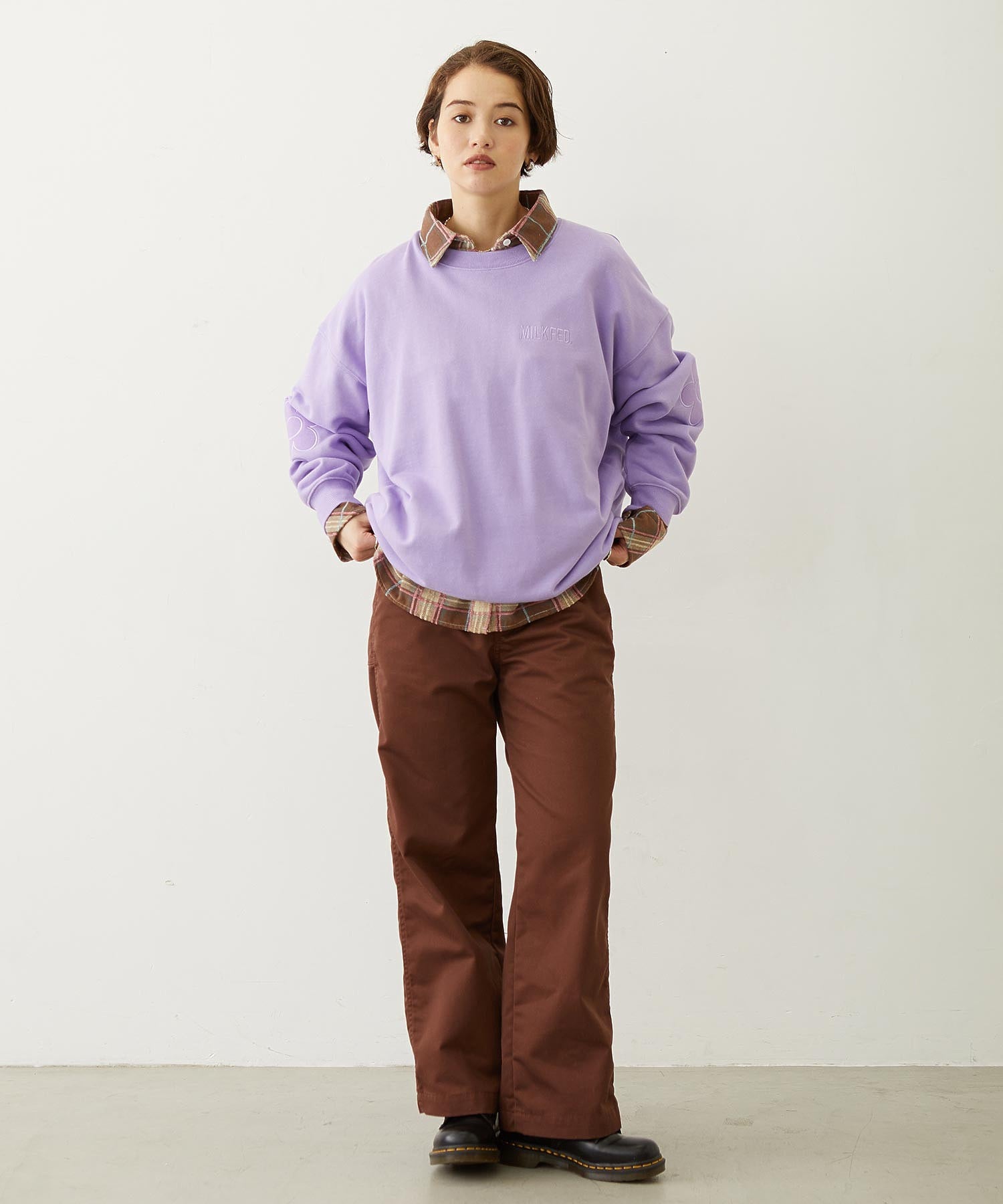 FLOWER ELBOW PATCH SWEAT TOP