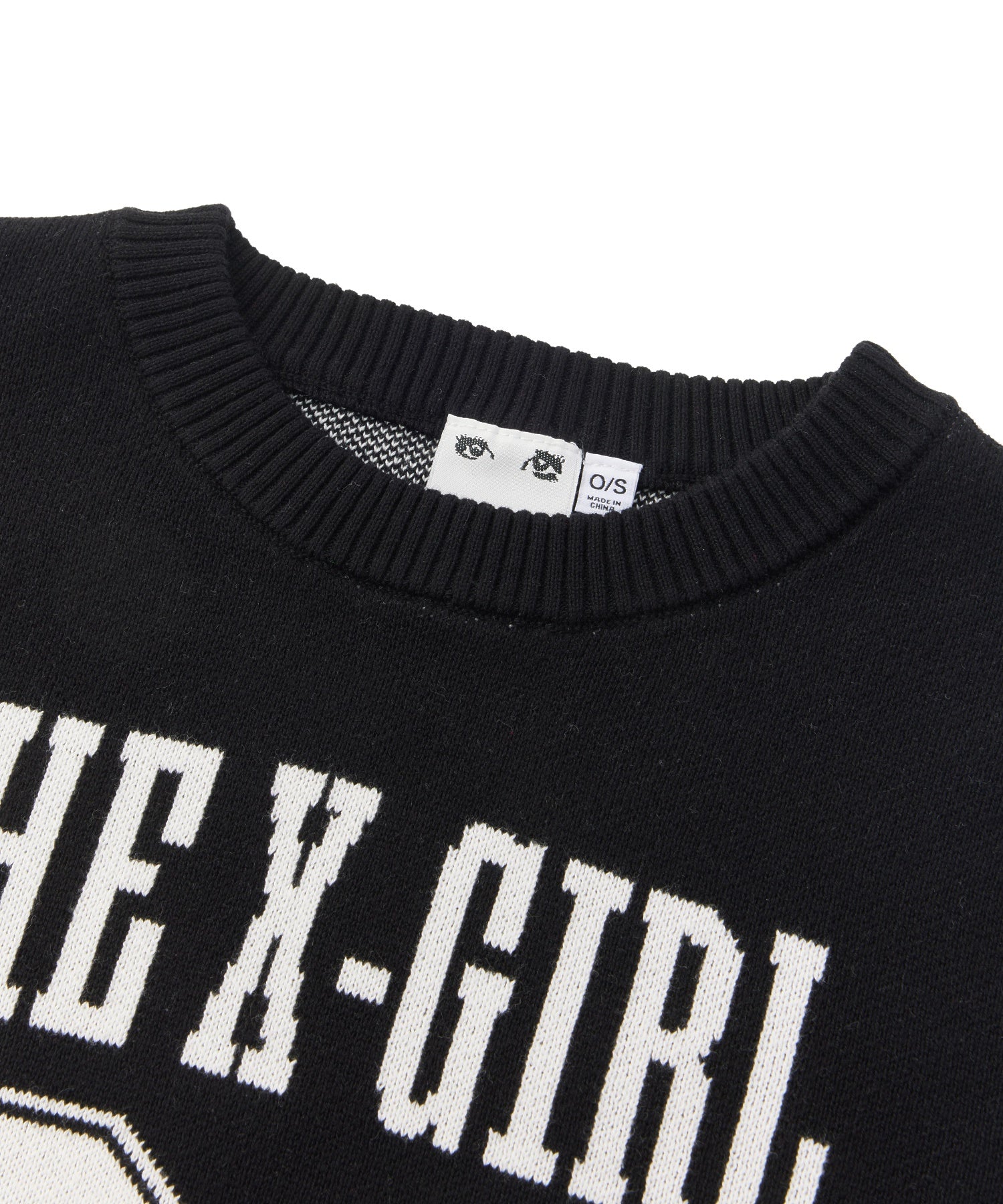 NUMBER JACQUARD COMPACT KNIT TOP