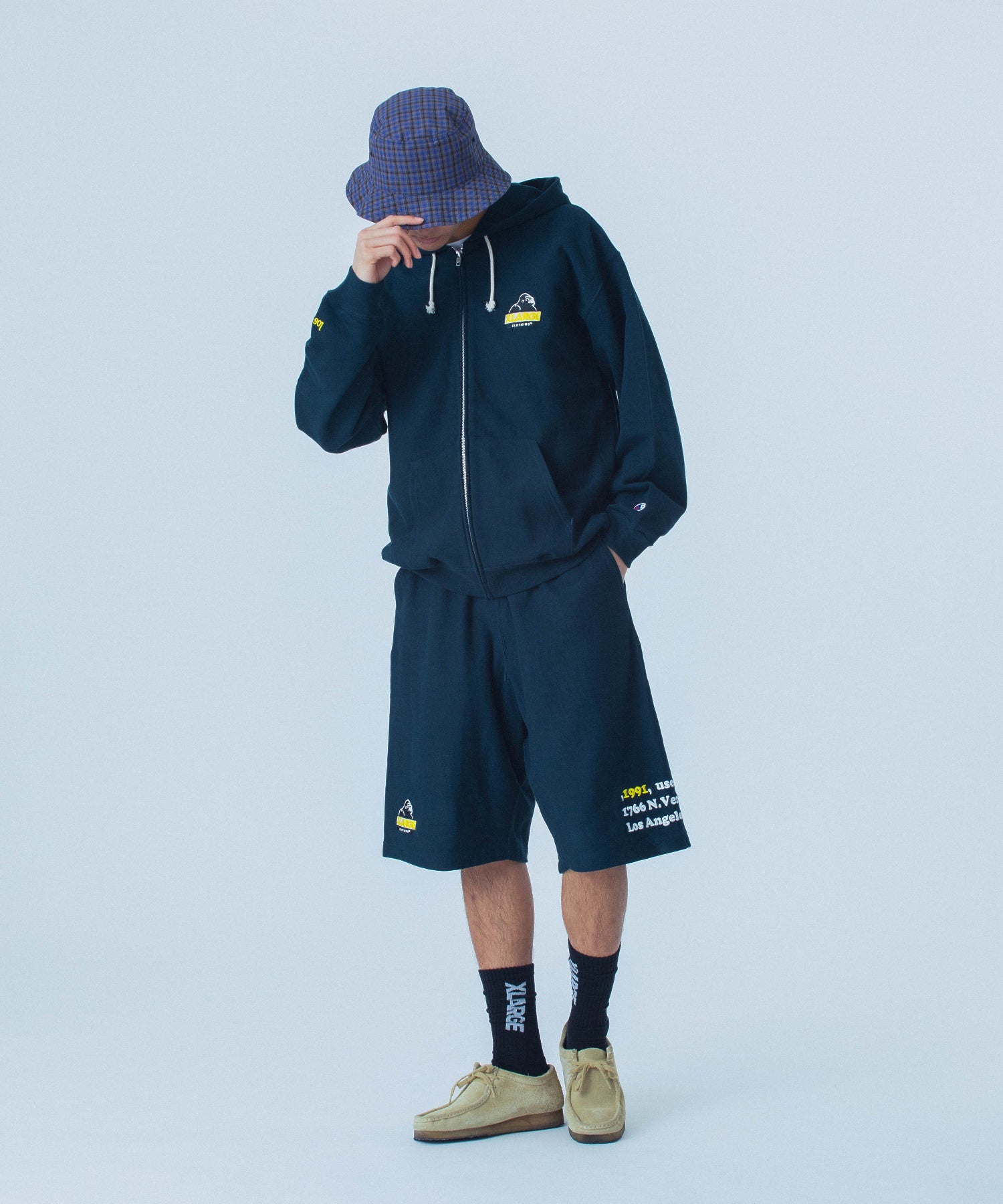 XLARGE×Champion REVERSE WEAVE PULLOVER SWEAT SHORT PANTS