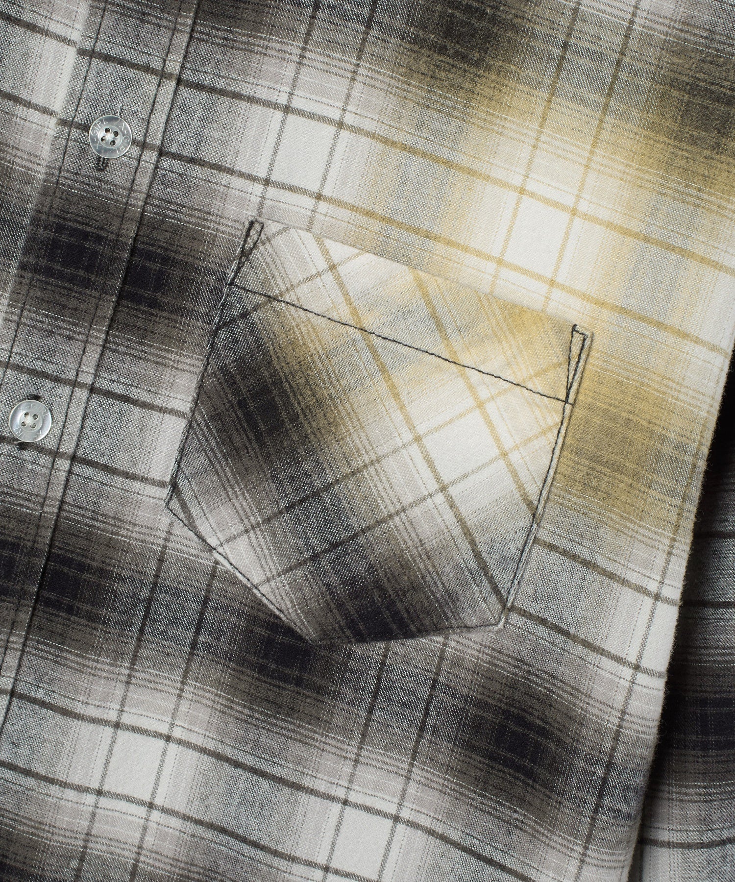 BLEACHED PLAID L/S SHIRT