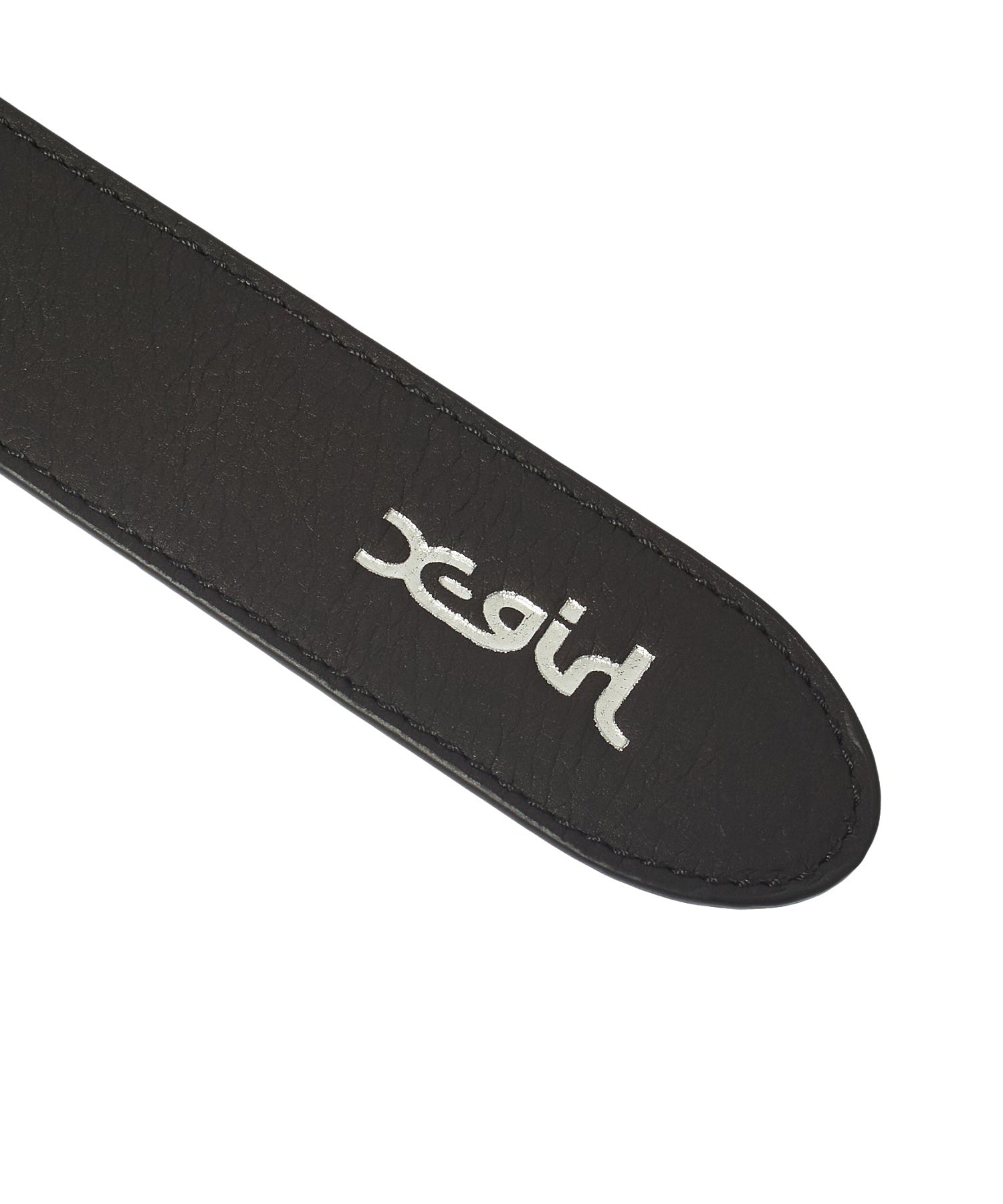 METAL XG EMBLEM BUCKLE FADED FAUX LEATHER BELT
