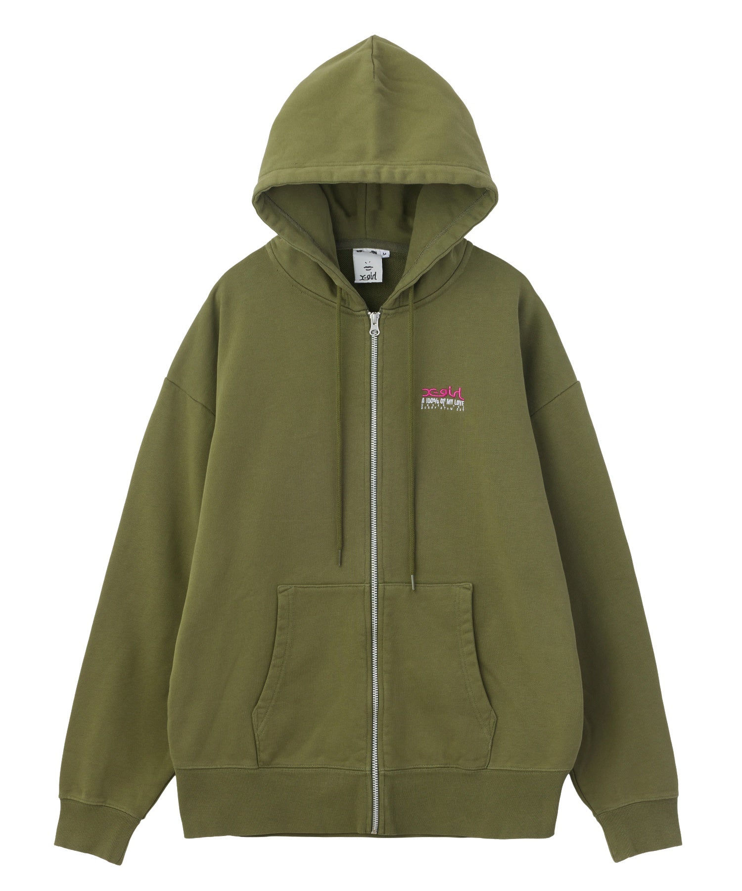 FACE BOX AND MESSAGE ZIP UP SWEAT HOODIE