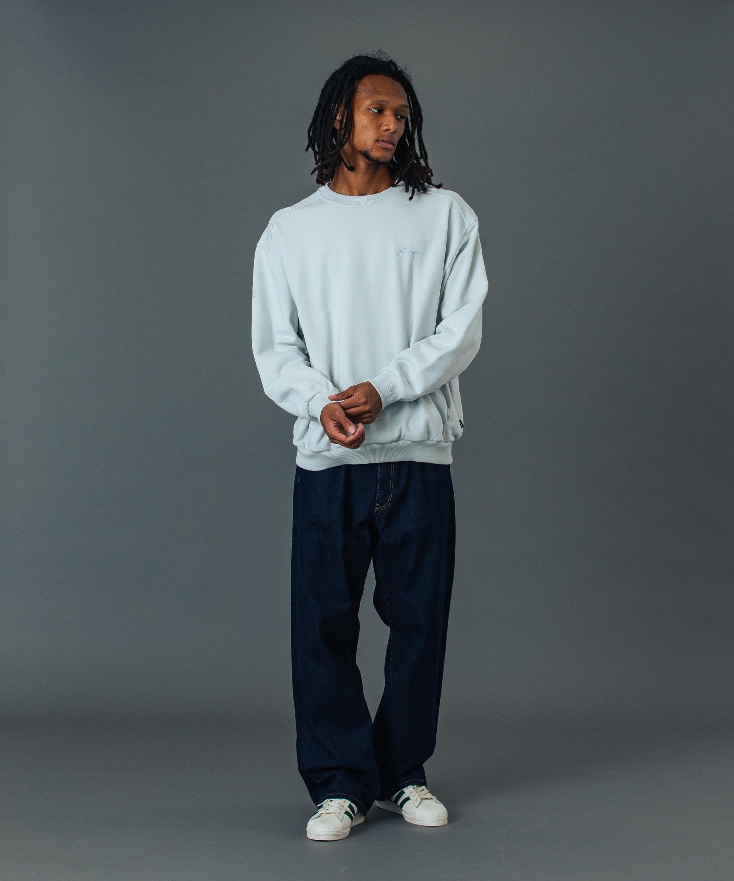 PANELED CREWNECK SWEATSHIRT