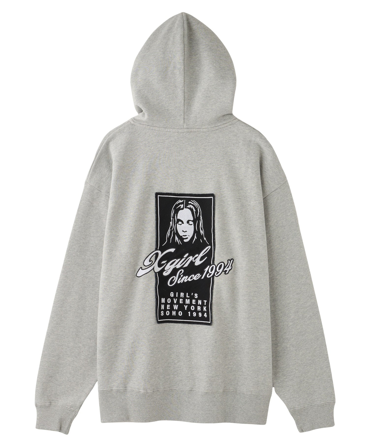 FACE BOX PATCH ZIP UP SWEAT HOODIE