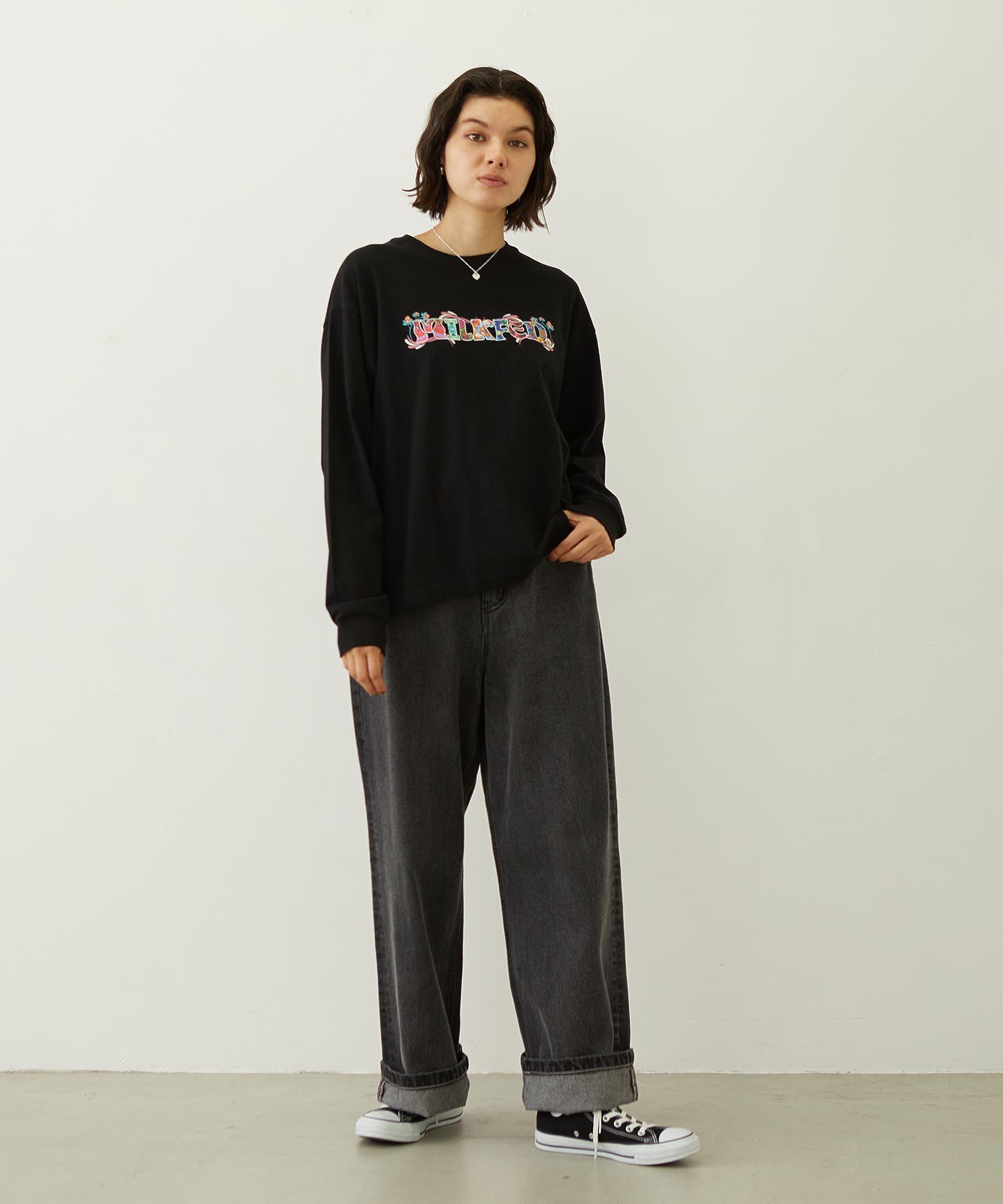 PATTERNED LOGO L/S TEE