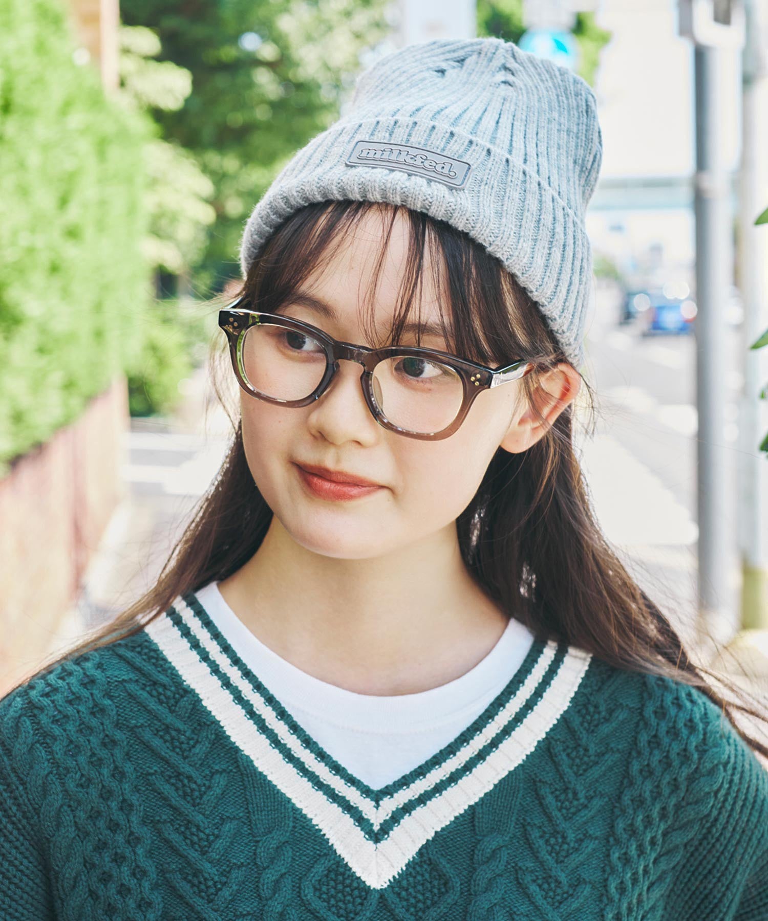 RUBBER PATCH KNIT CAP