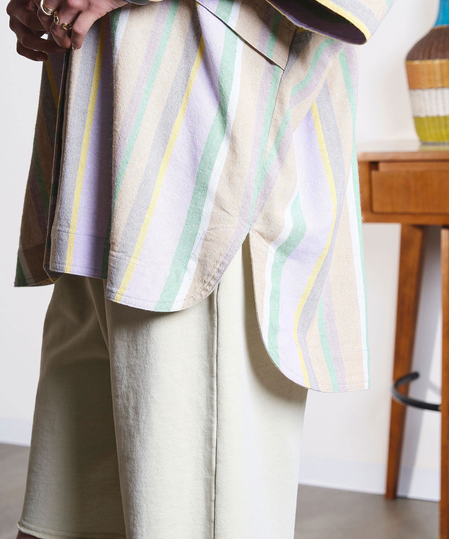 GENE HEAVENS/PANEL STRIPE S/S SHIRT