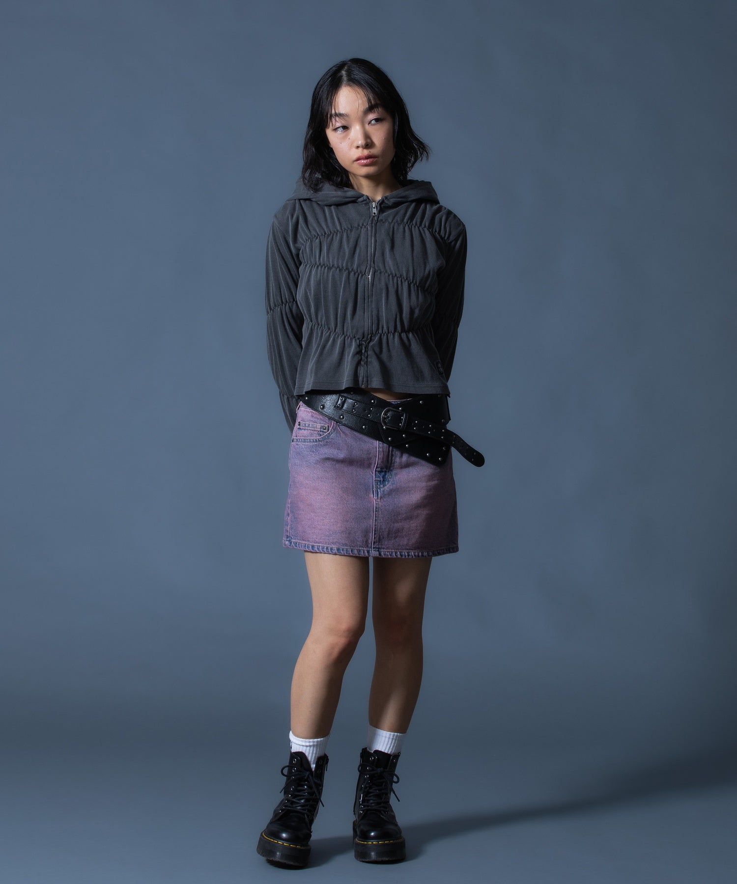 STUDDED THICK BELT