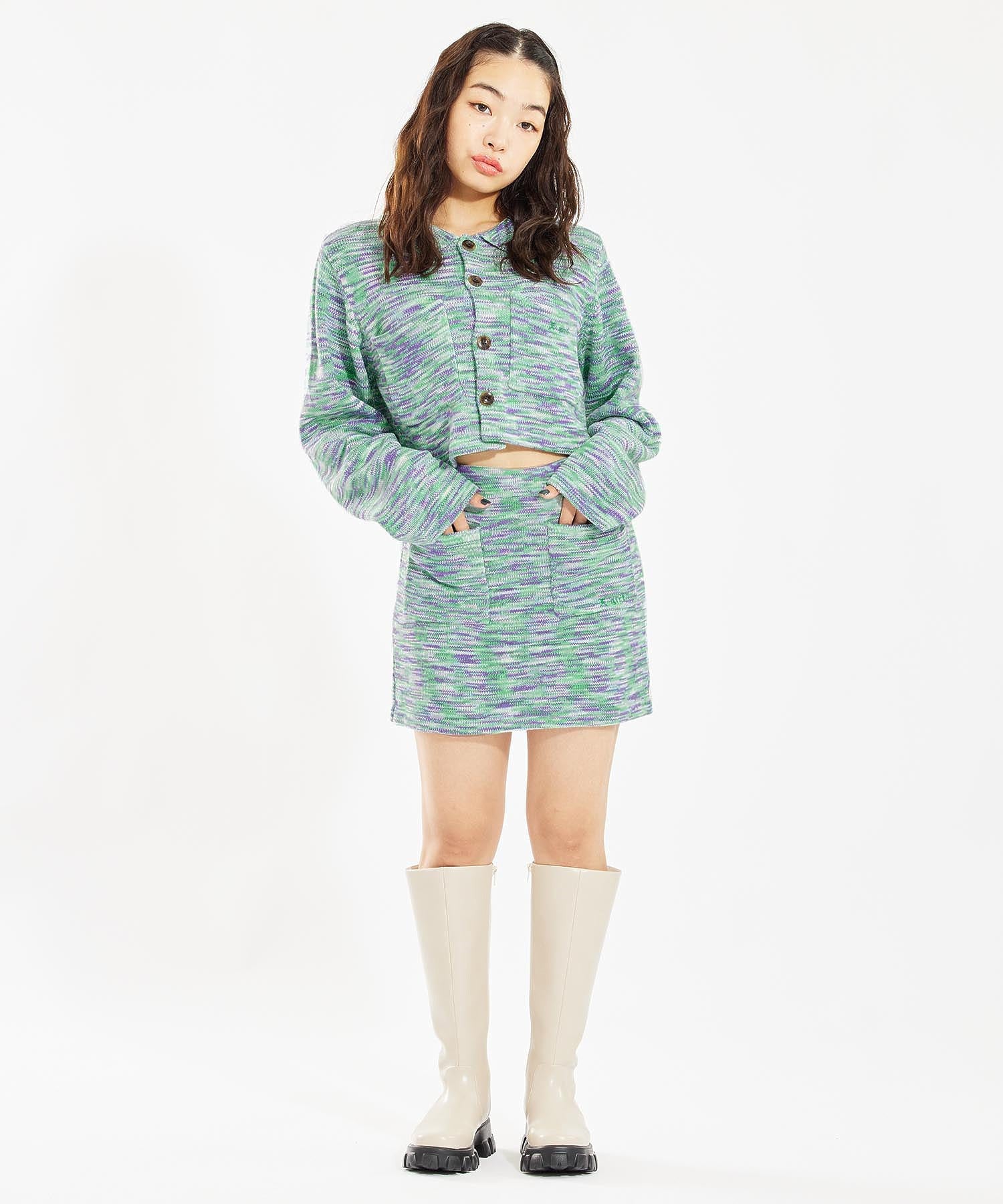 model:富樫かなえ H:161cm 着用サイズ:ONE SIZE