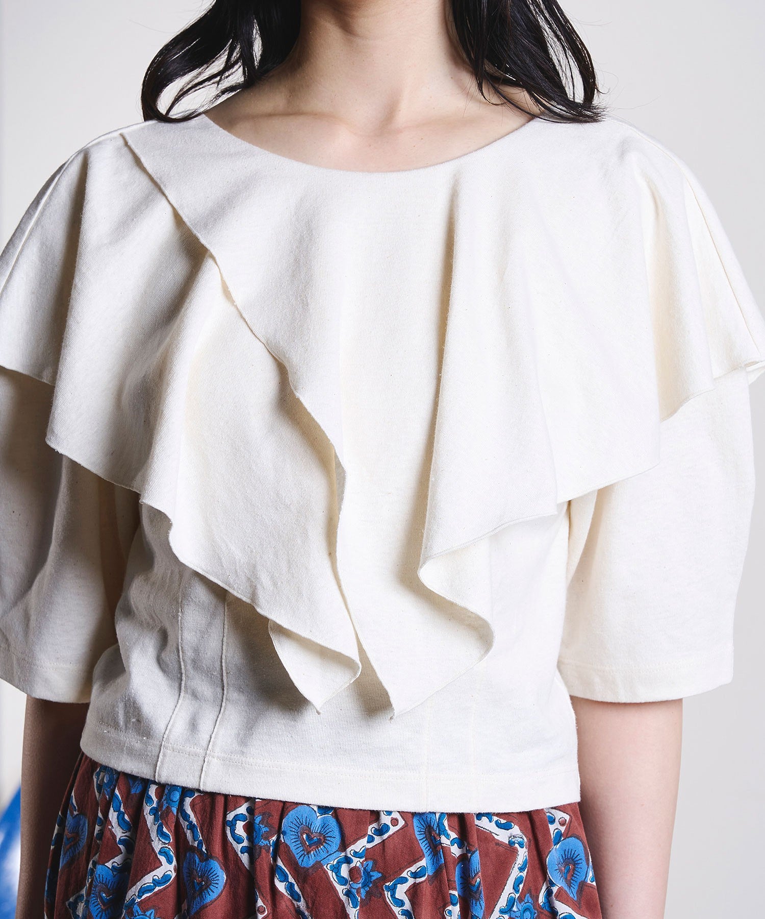 mici/RAFFLE LACE UP TOP