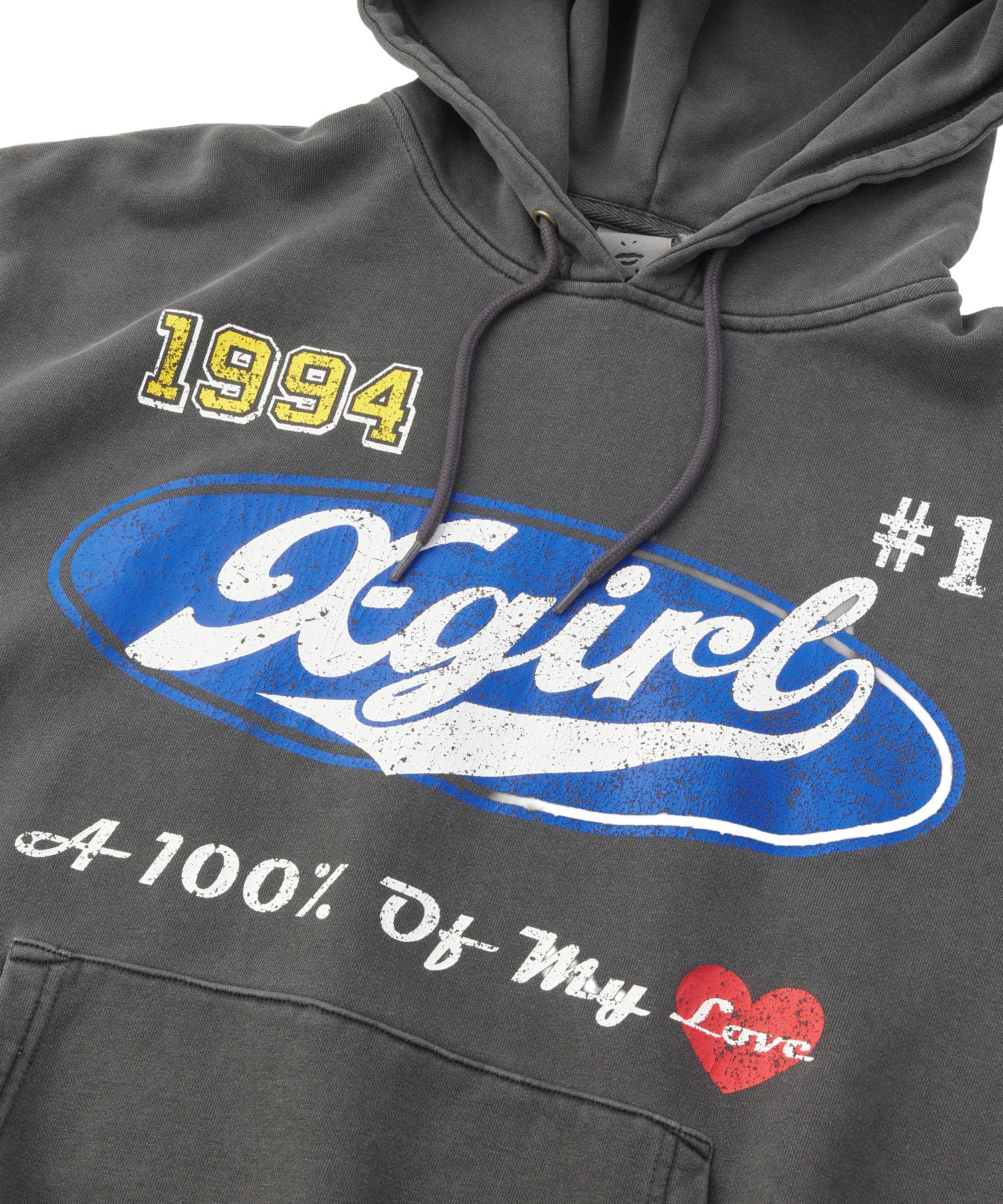 FADED MIX LOGO SWEAT HOODIE