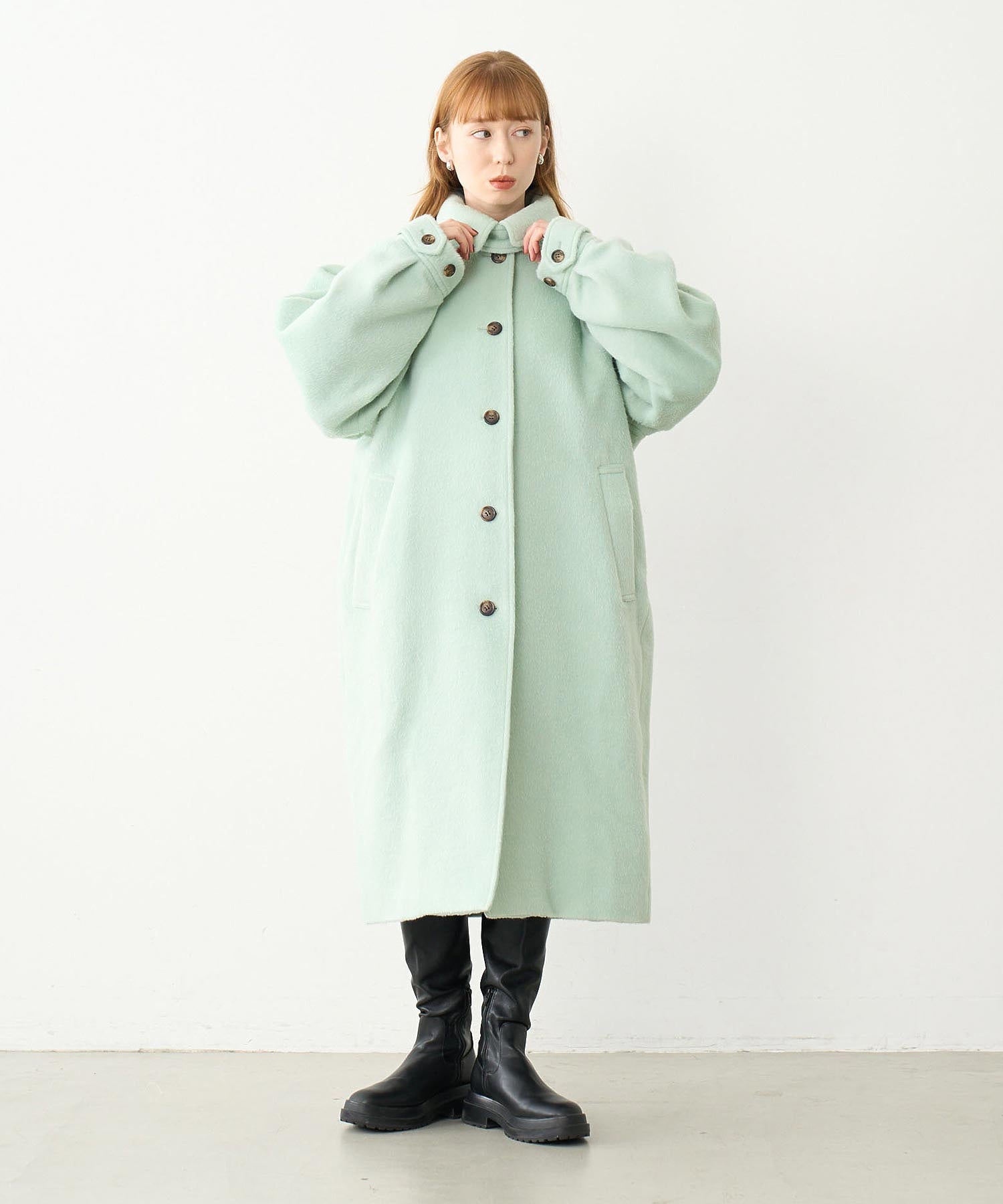 VOLUME SLEEVE LONG COAT