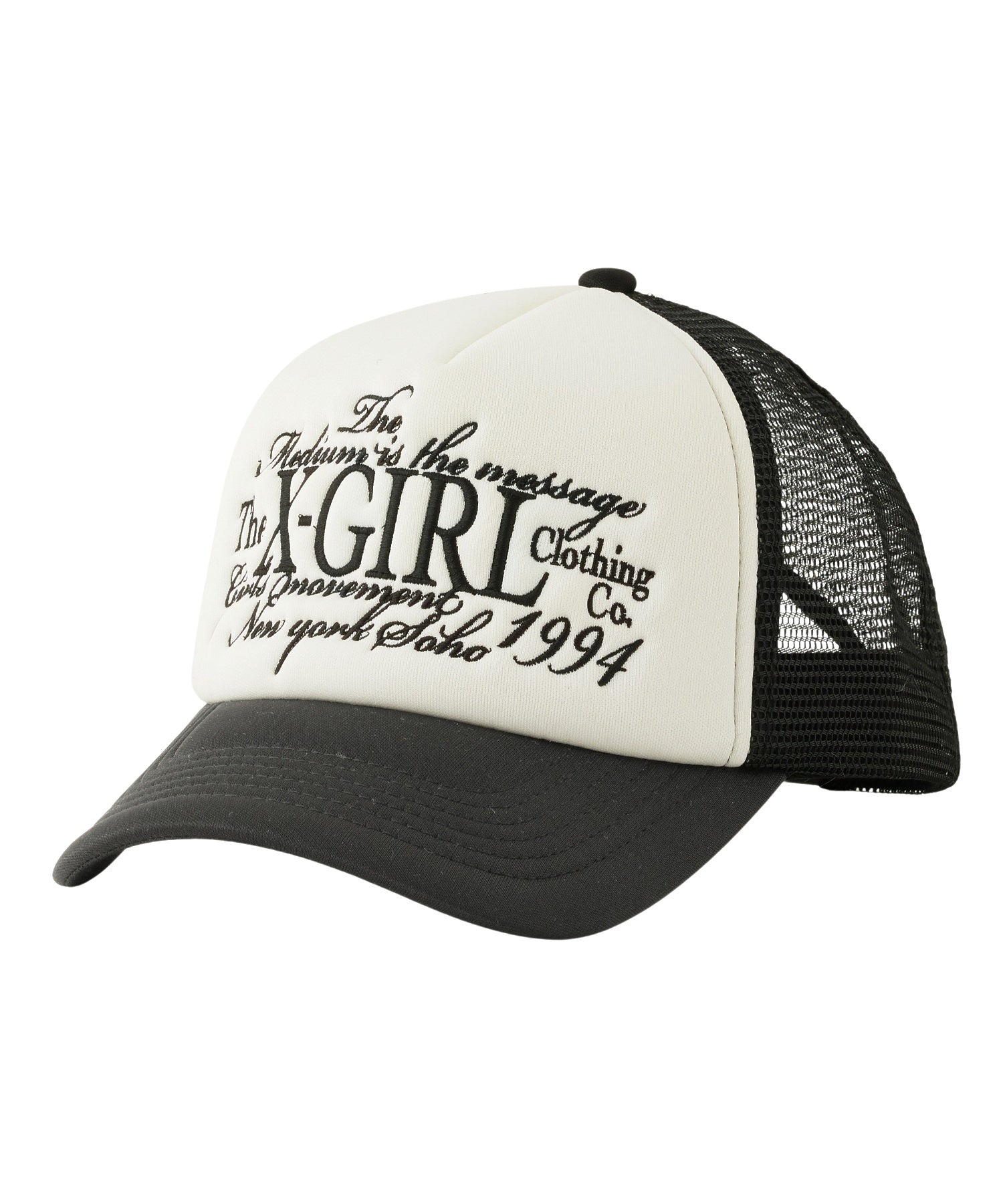 LETTERING LOGO EMBROIDERED TRUCKER CAP