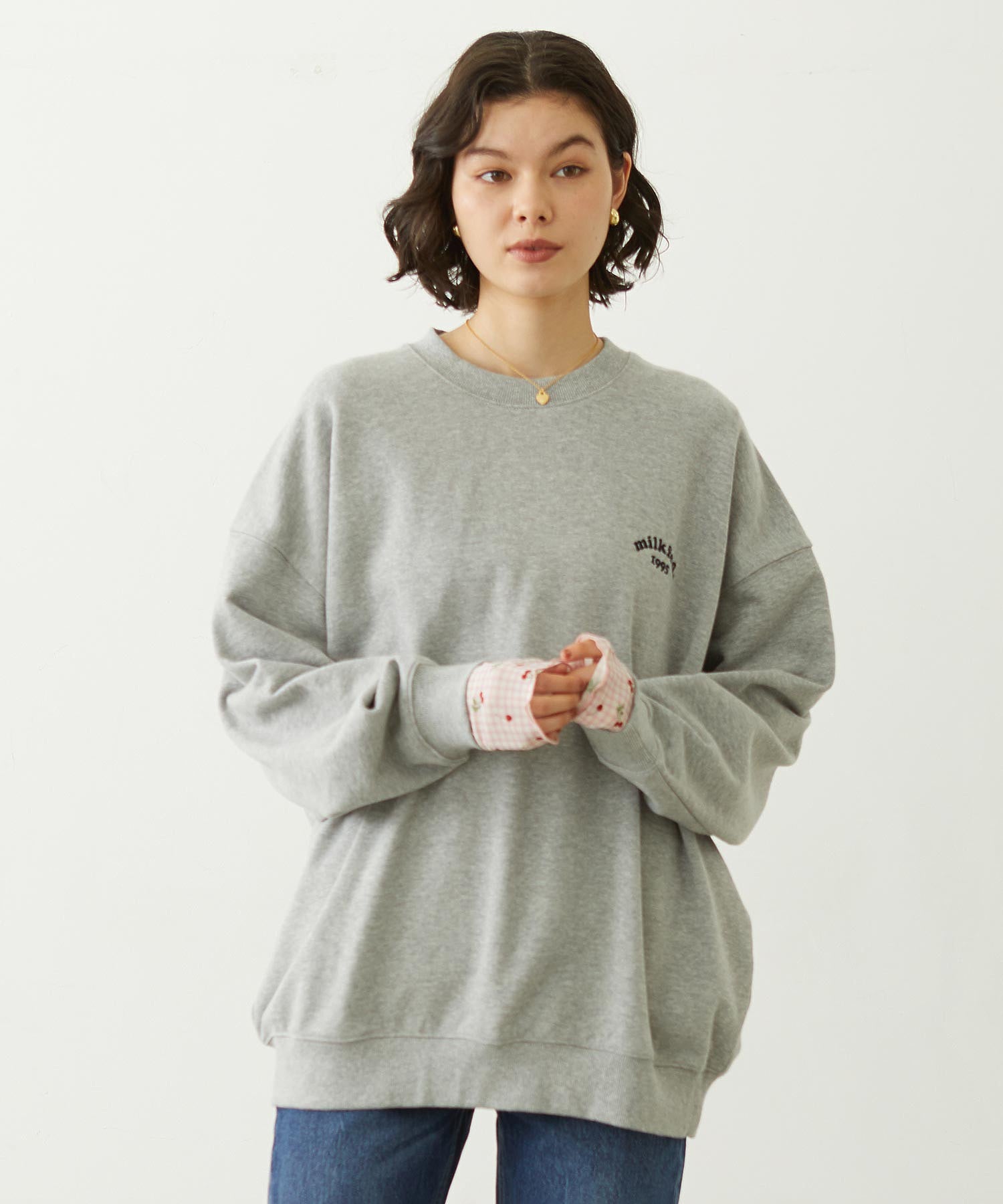 COOPER LOGO WIDE CREW SWEAT TOP