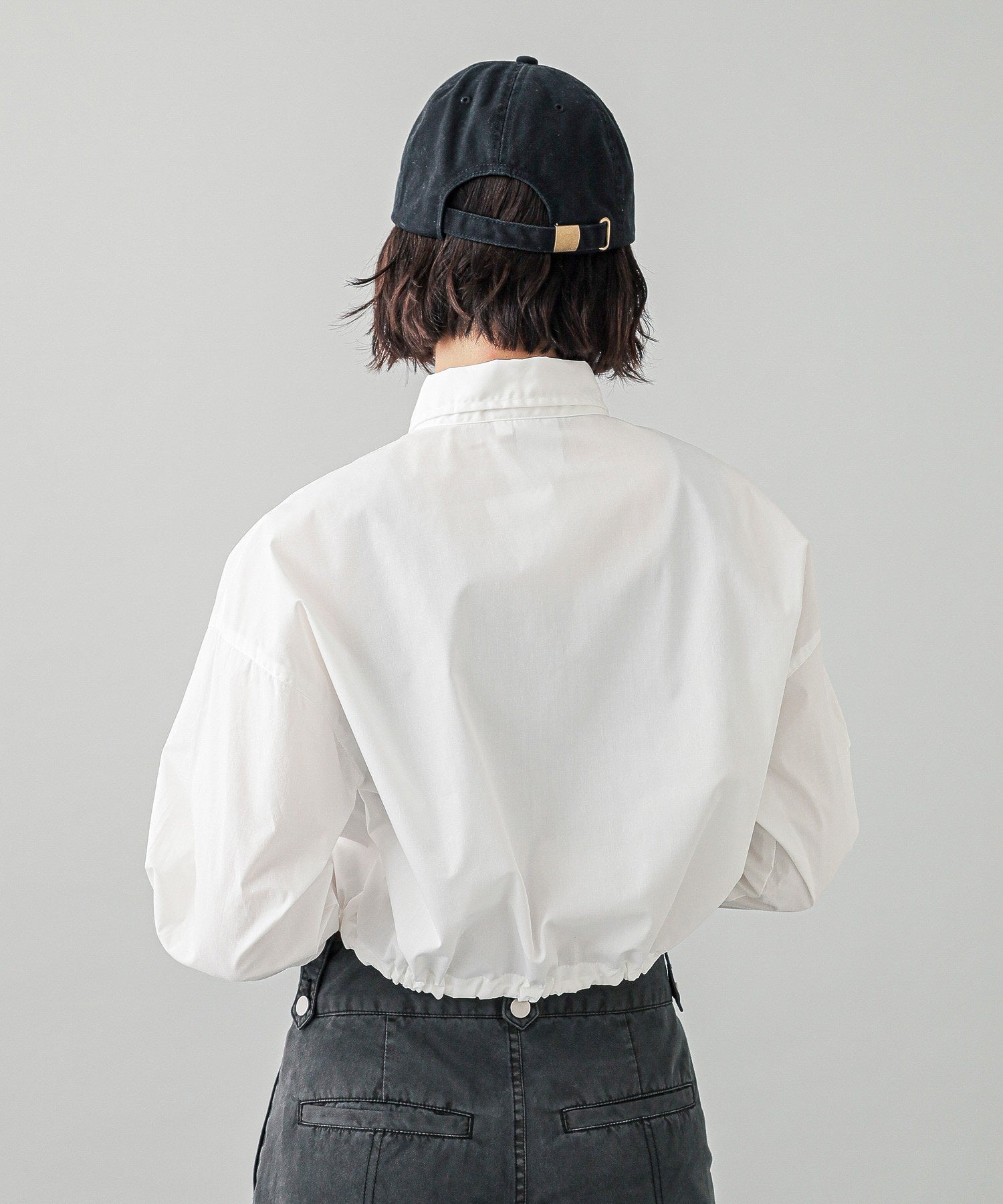 FACE LABEL CROPPED L/S SHIRT