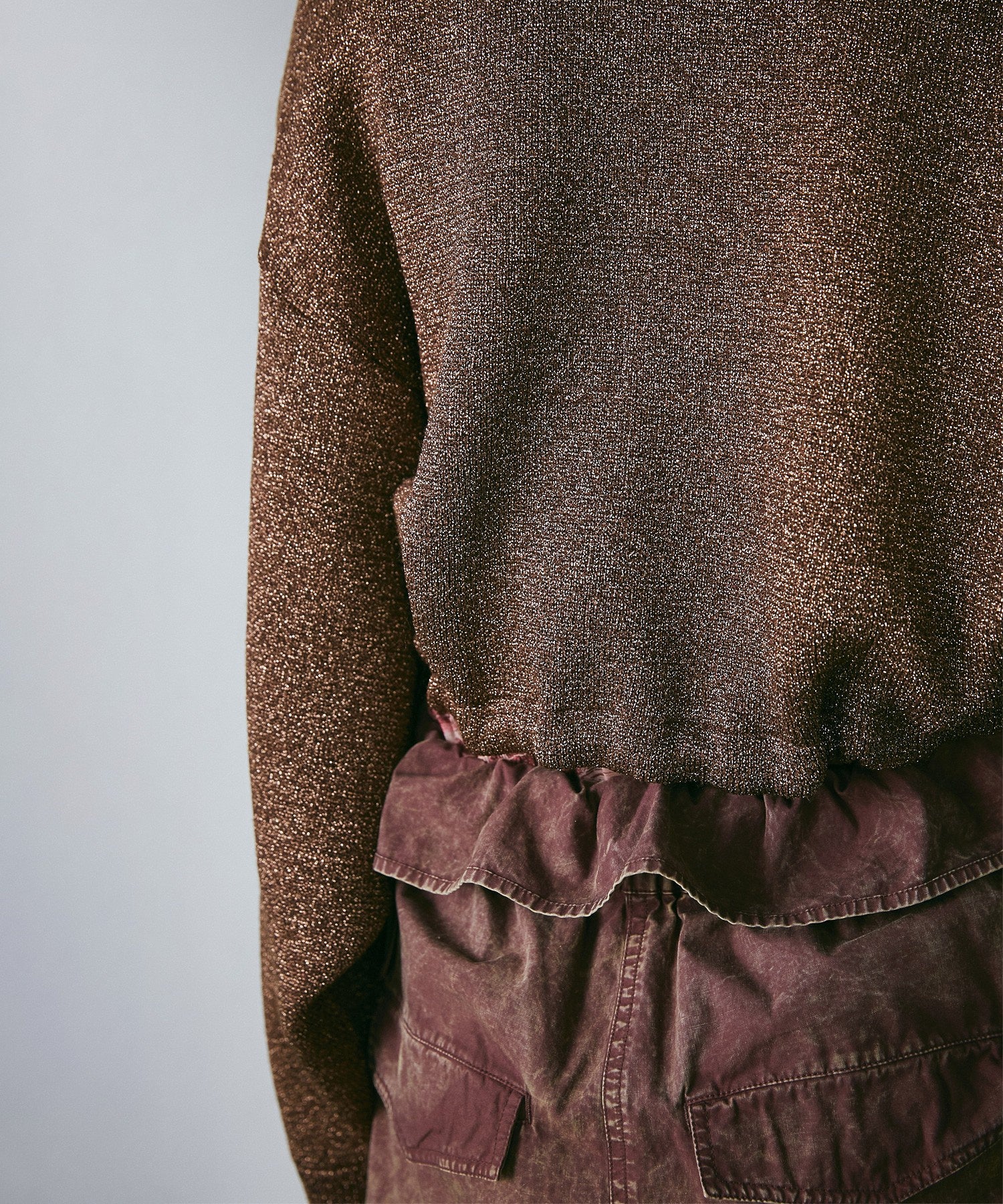 ラメニットブルゾン