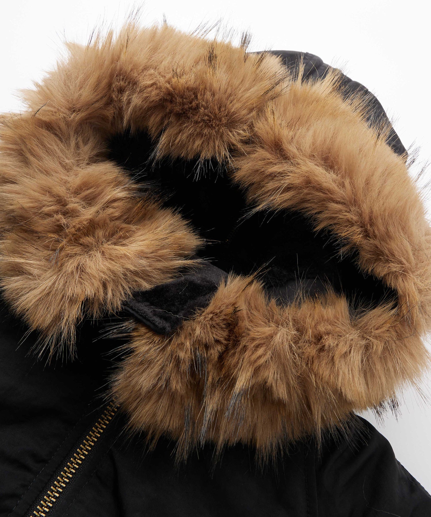 FAUX FUR HOODED JACKET