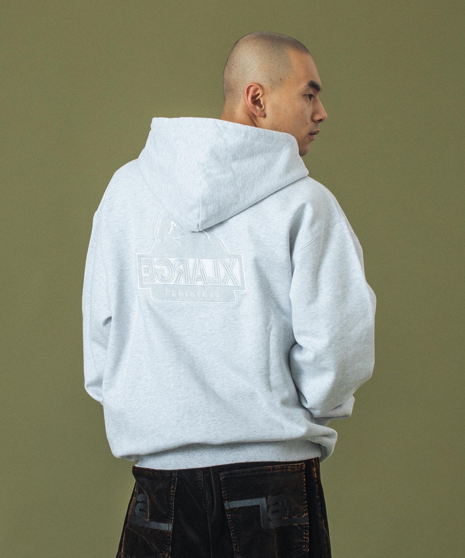BACKSIDE SLANTED OG ZIP HOODED SWEATSHIRT