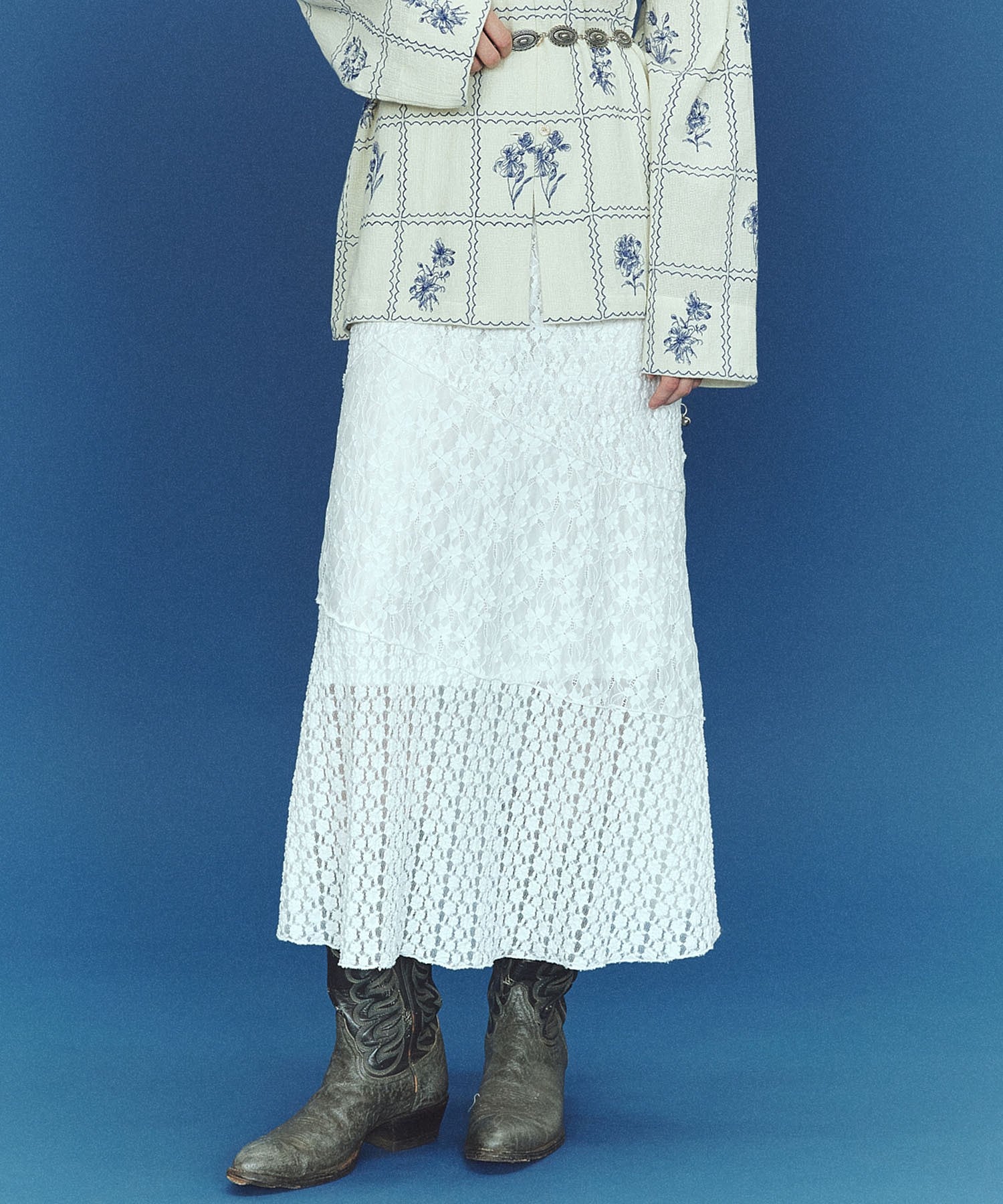 PATCHWORK LACE SKIRT