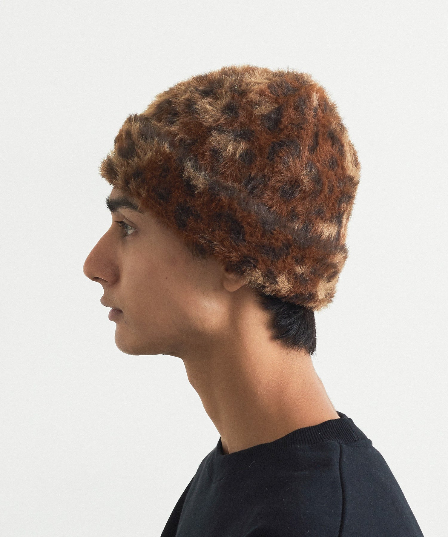 FAUX MOHAIR CUFF BEANIE