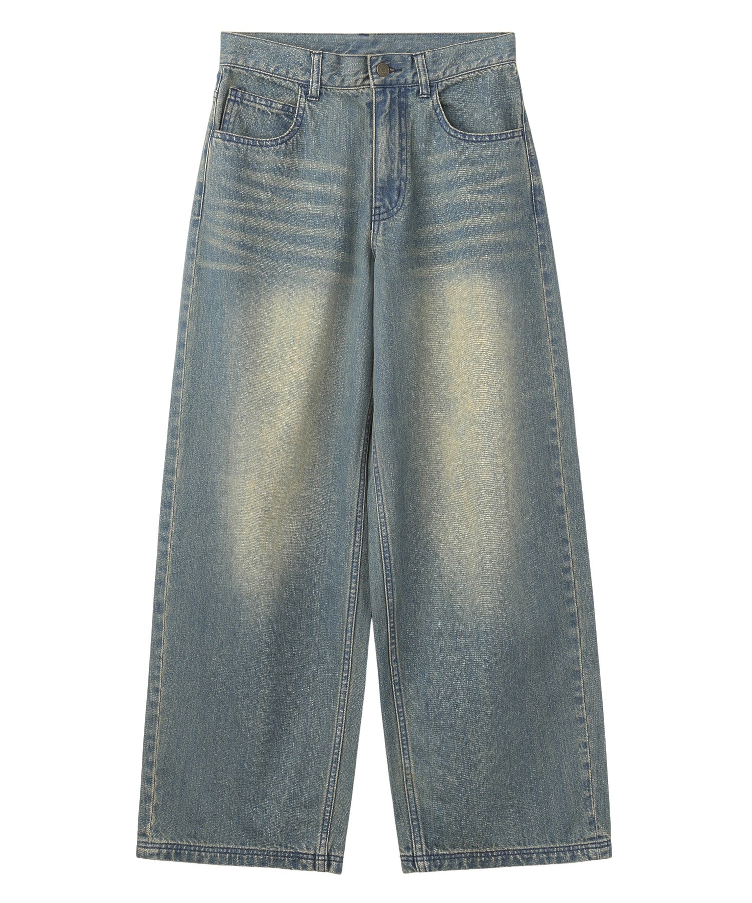 LOGO POCKET LOOSE DENIM PANTS