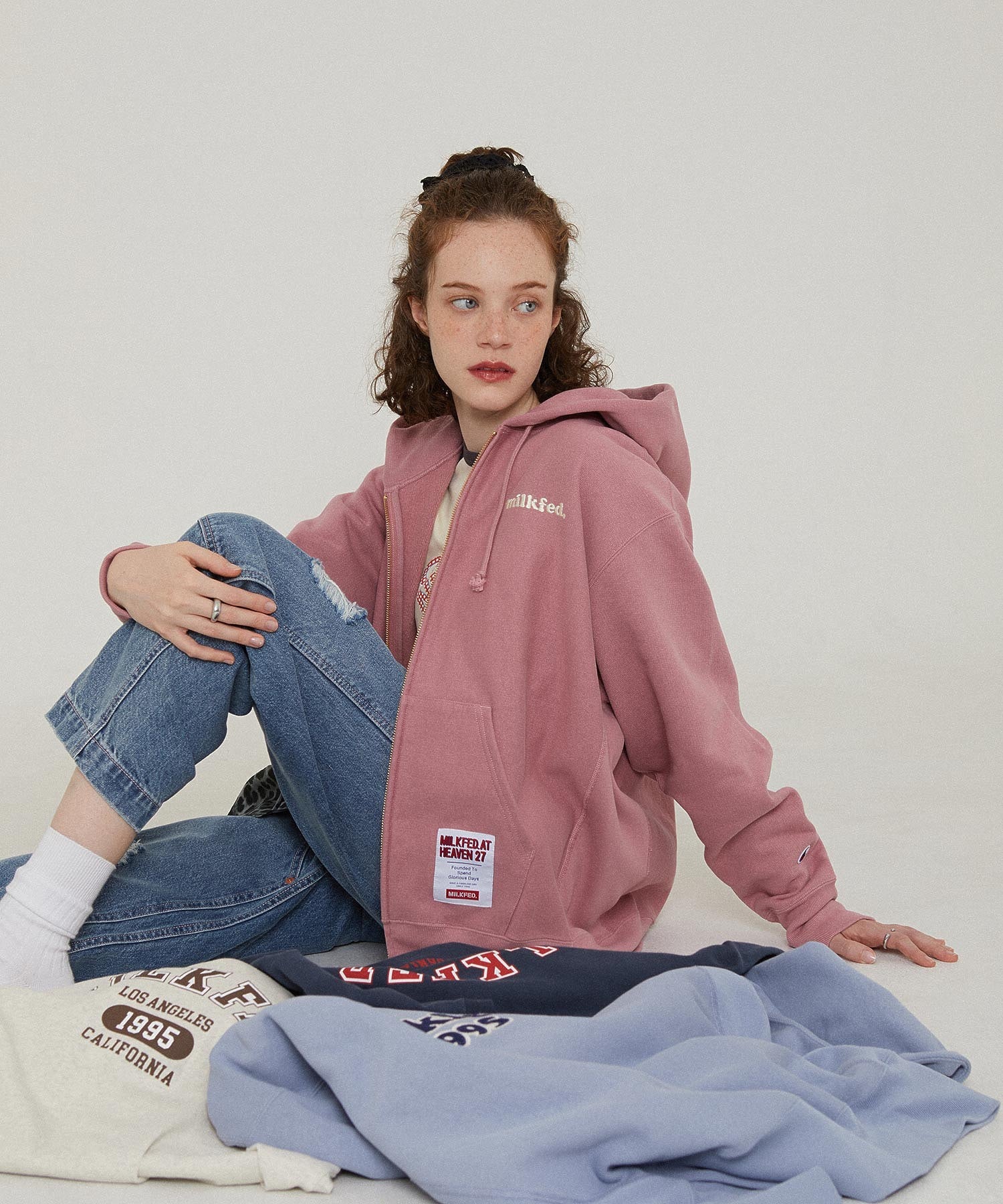 MILKFED.×CHAMPION SWEAT ZIP HOODIE