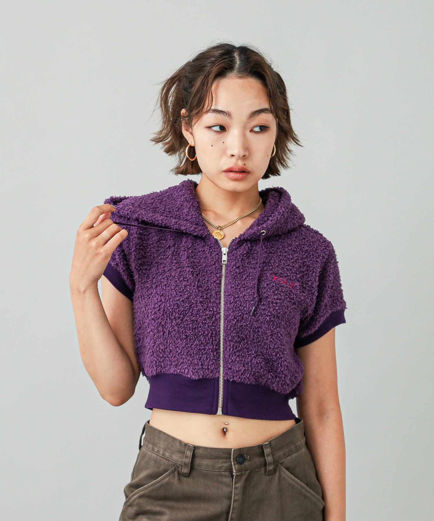 TELLY CLOTH ZIP UP HOODIE