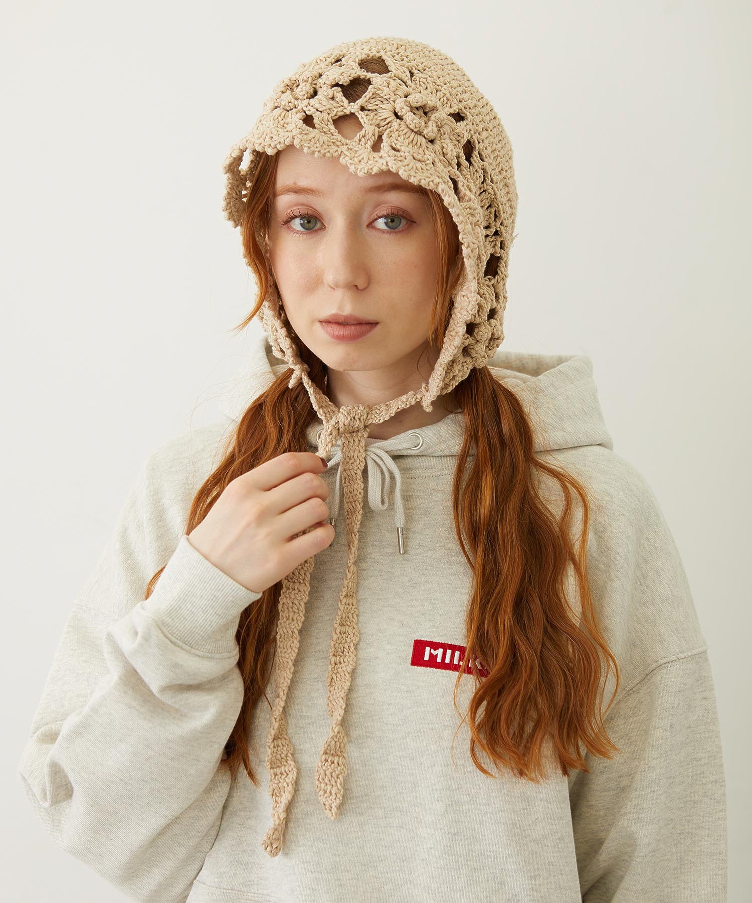 FLOWER KNIT BONNET