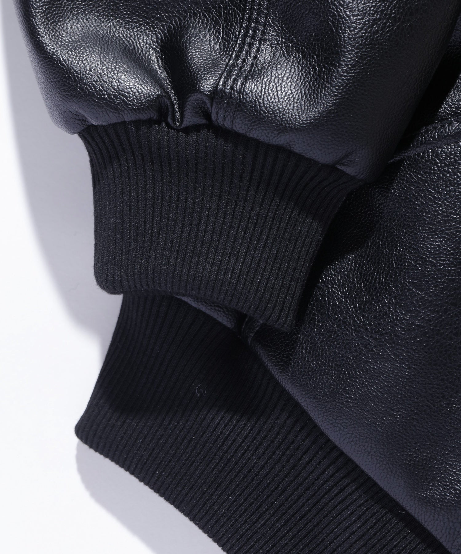 FAUX LEATHER HOODED WORK JACKET