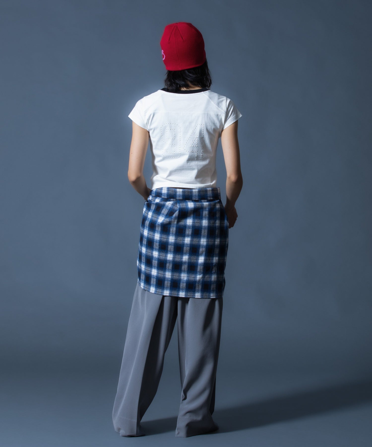 STUDDED NUMBER S/S BABY TEE