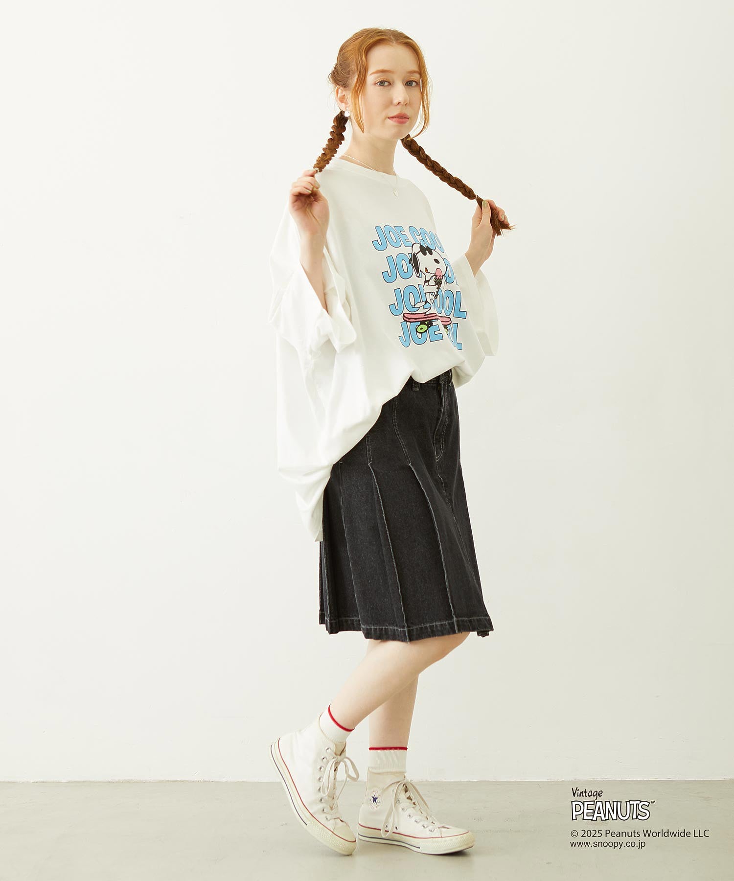 MILKFED. × PEANUTS JOE COOL BIG S/S TEE