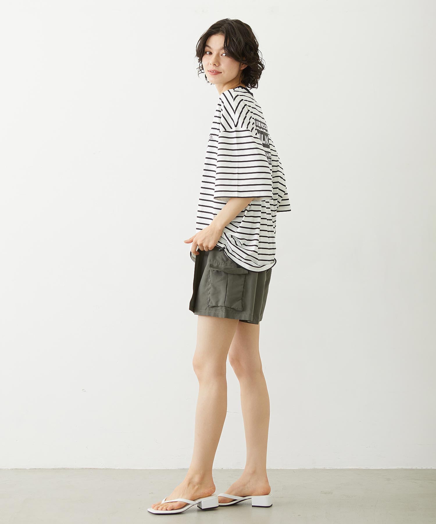 MILKFED. DRAWSTRING BIG S/S TEE