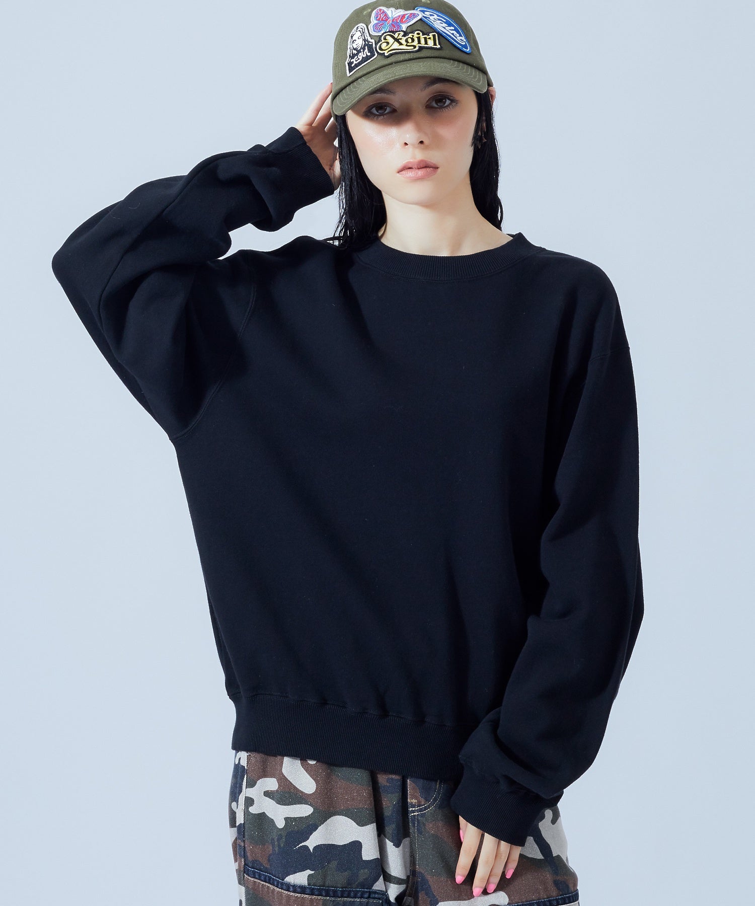 FACE LABEL PATCH SWEATSHIRT
