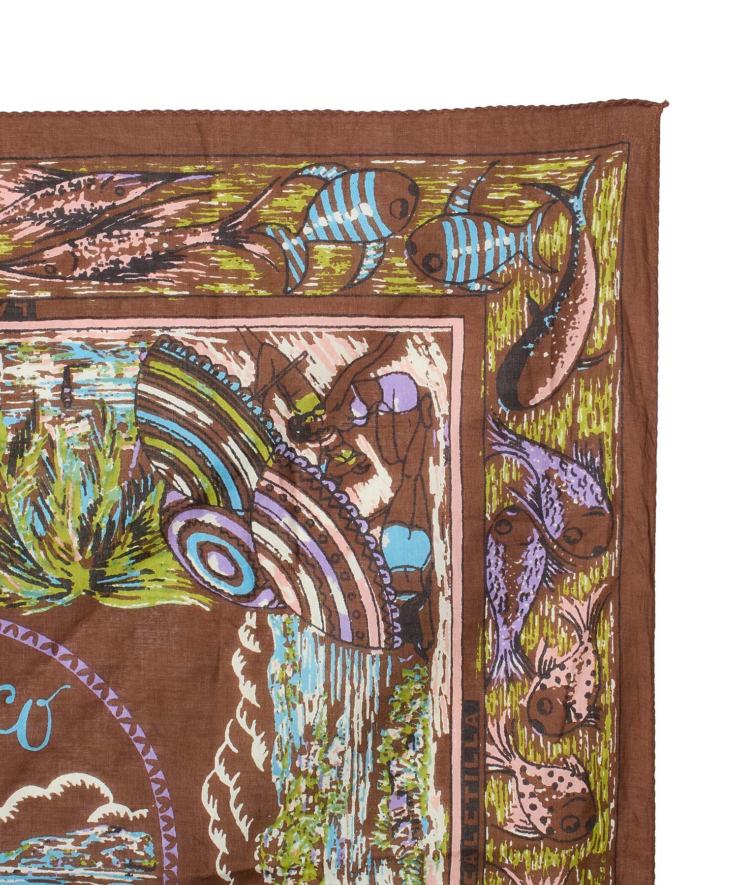 BINDU/ACAPULCO 64㎝ MAP SCARF