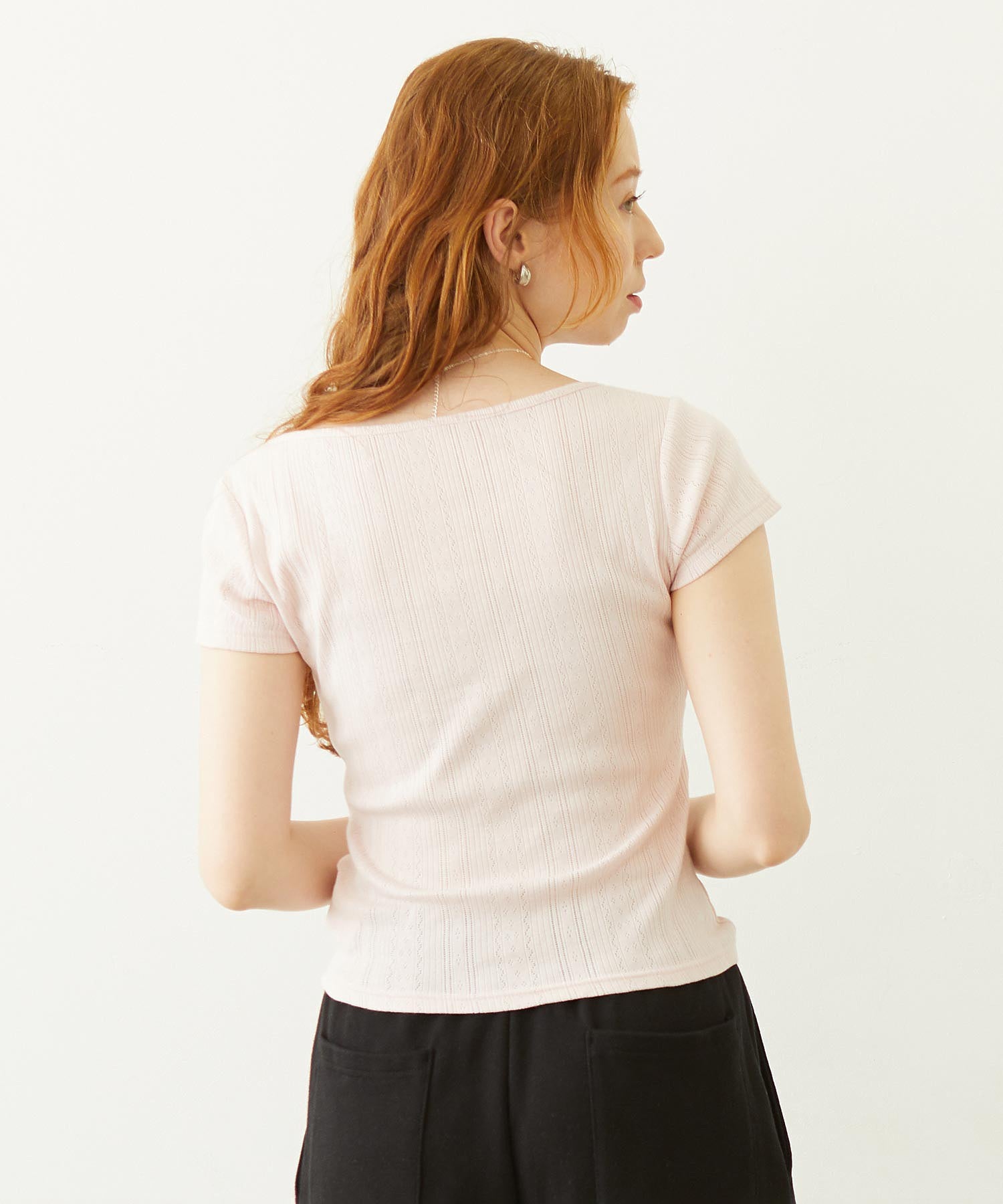 HENLEY NECK S/S TOP