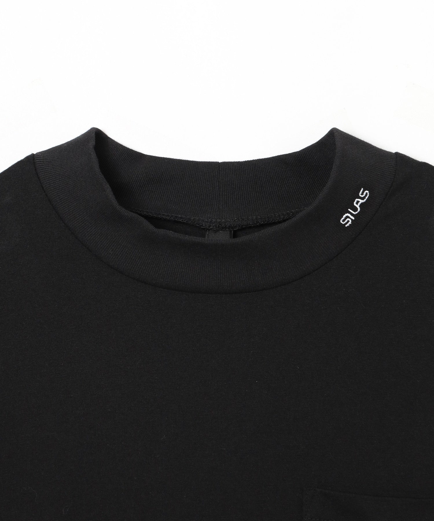 L/S MOCK NECK POCKET TEE