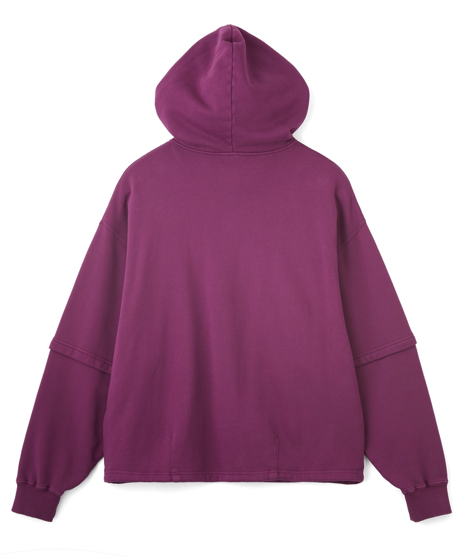 FADED LAYERED SWEAT HOODIE
