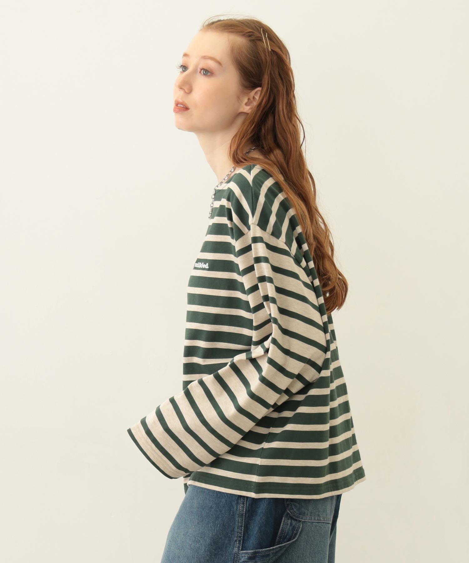 STRIPED L/S TOP