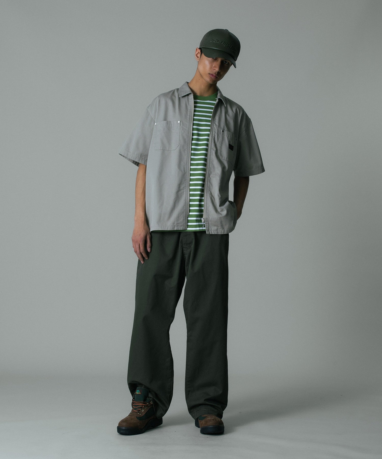 FAUX LEATHER MESH CAP