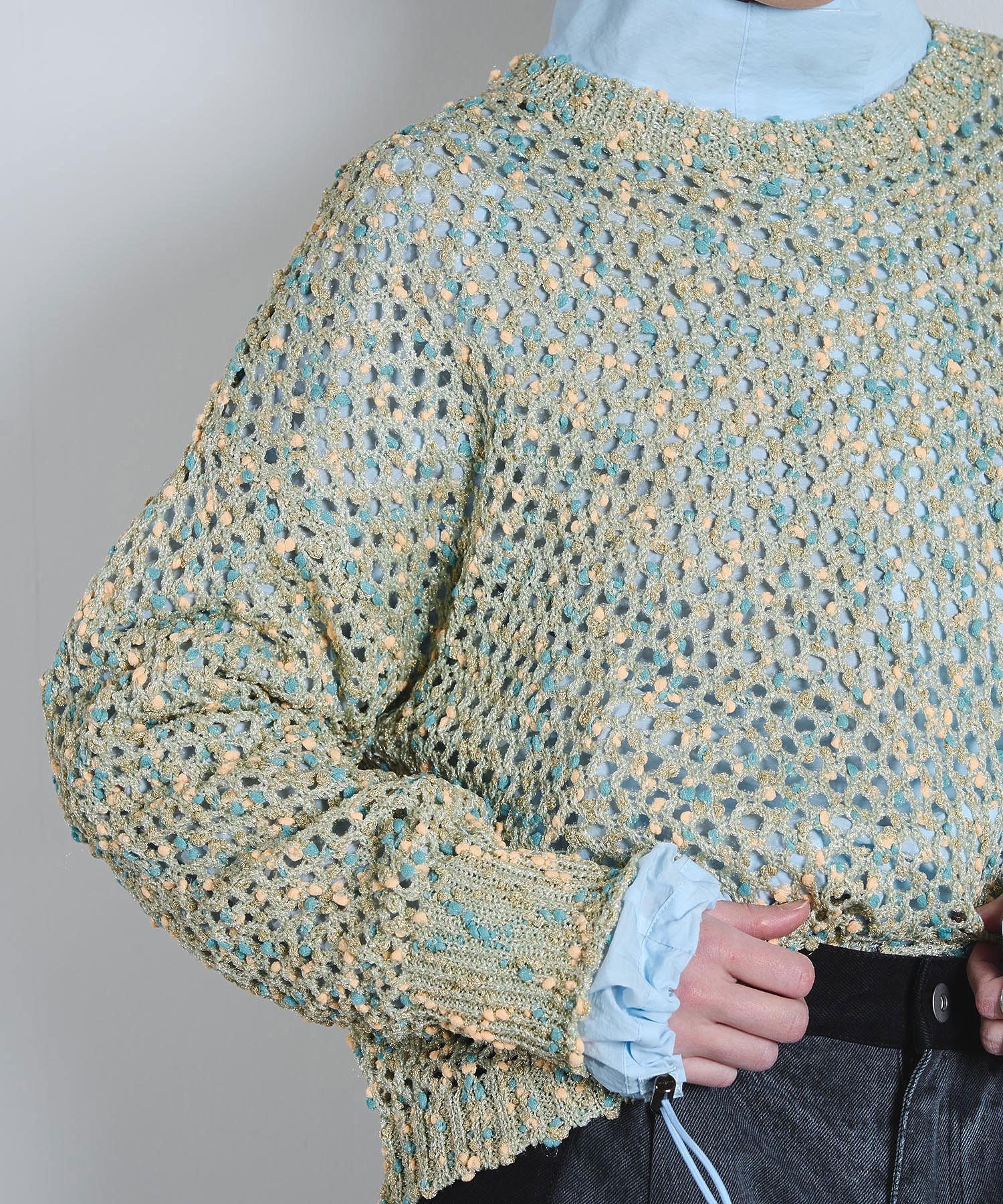 mici/MESH KNIT PULLOVER